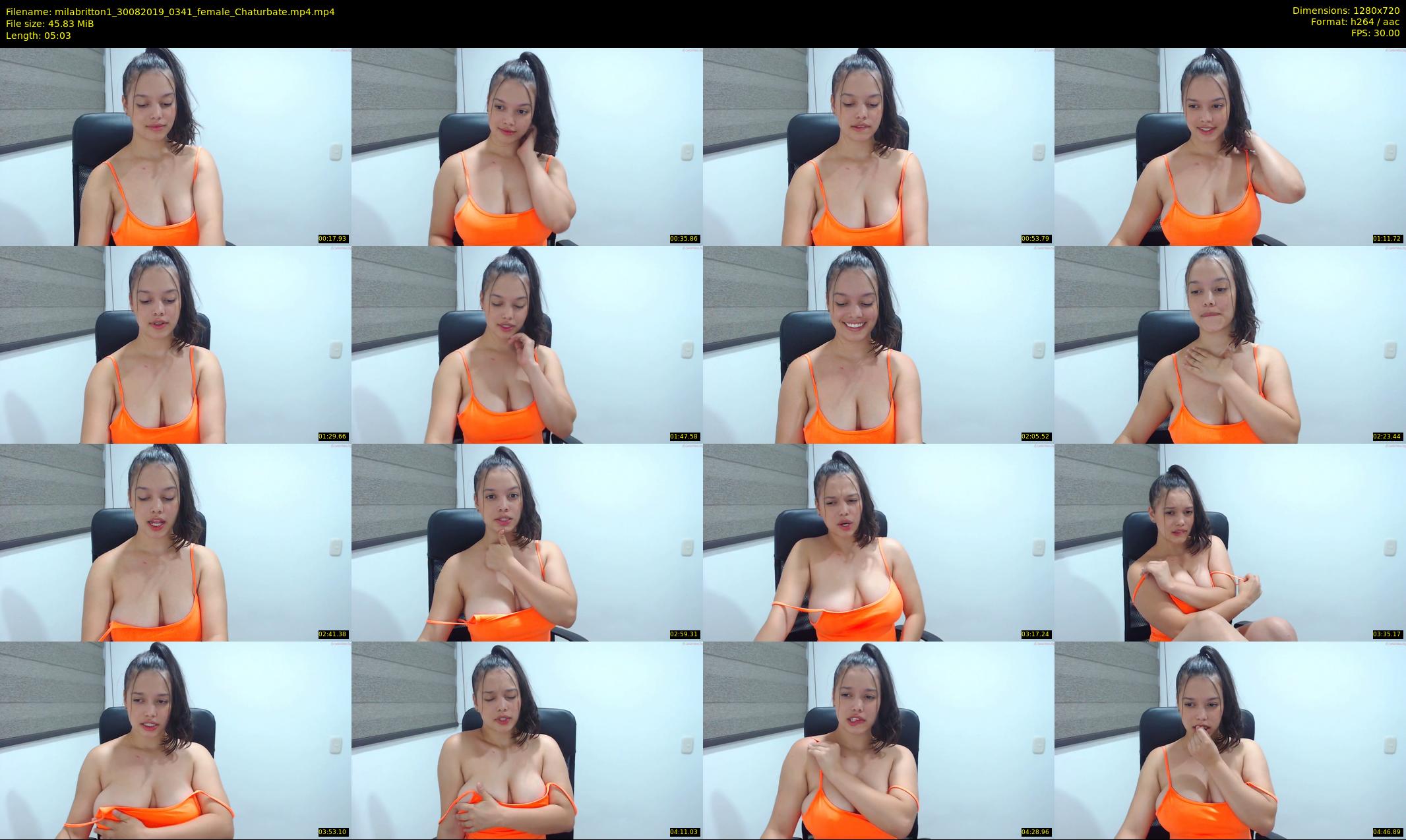 milabritton1 — 6 minute Chaturbate female cam show recording, 720p, Aug 30, 2019