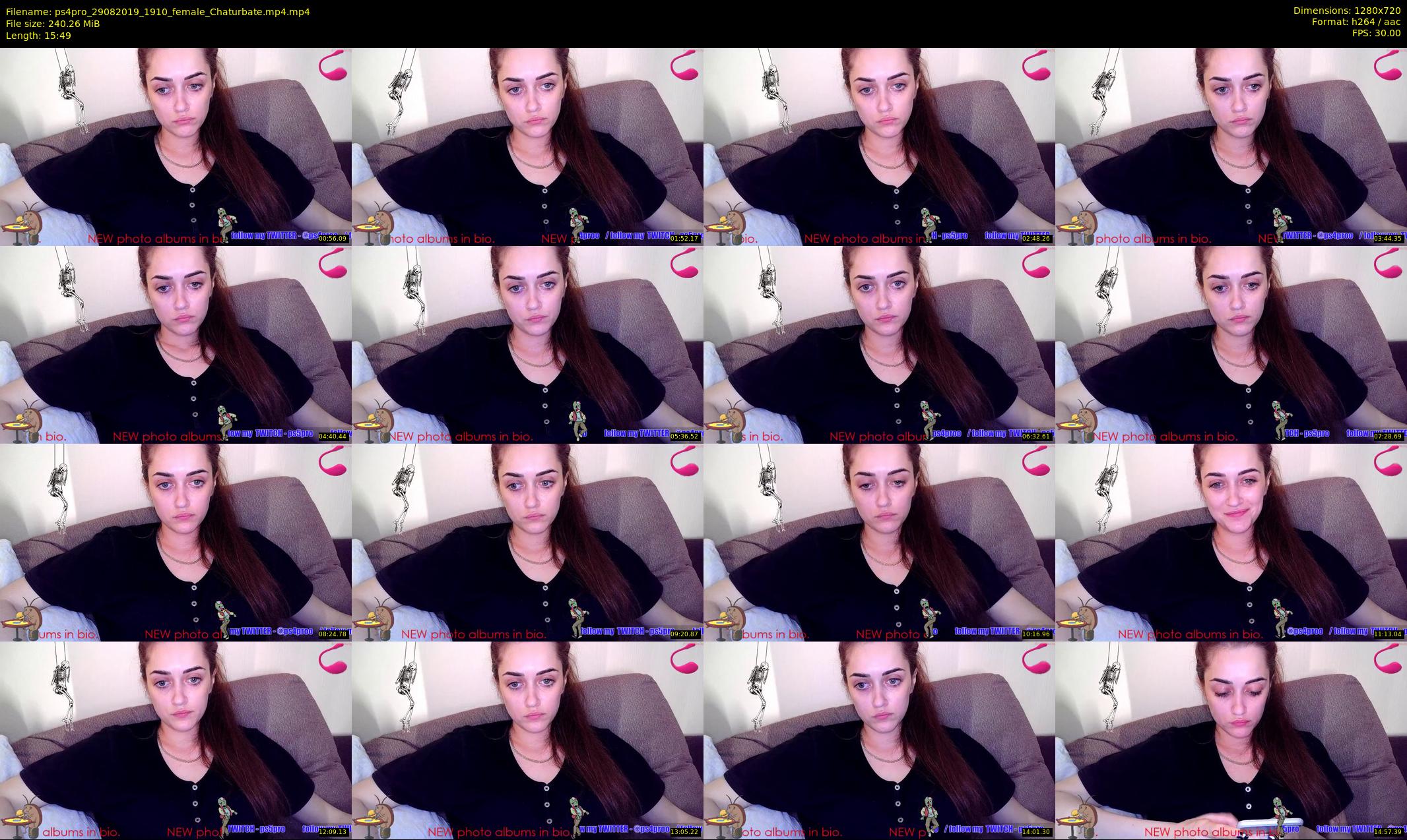 ps4pro — 16 minute Chaturbate female cam show recording, 720p, Aug 29, 2019