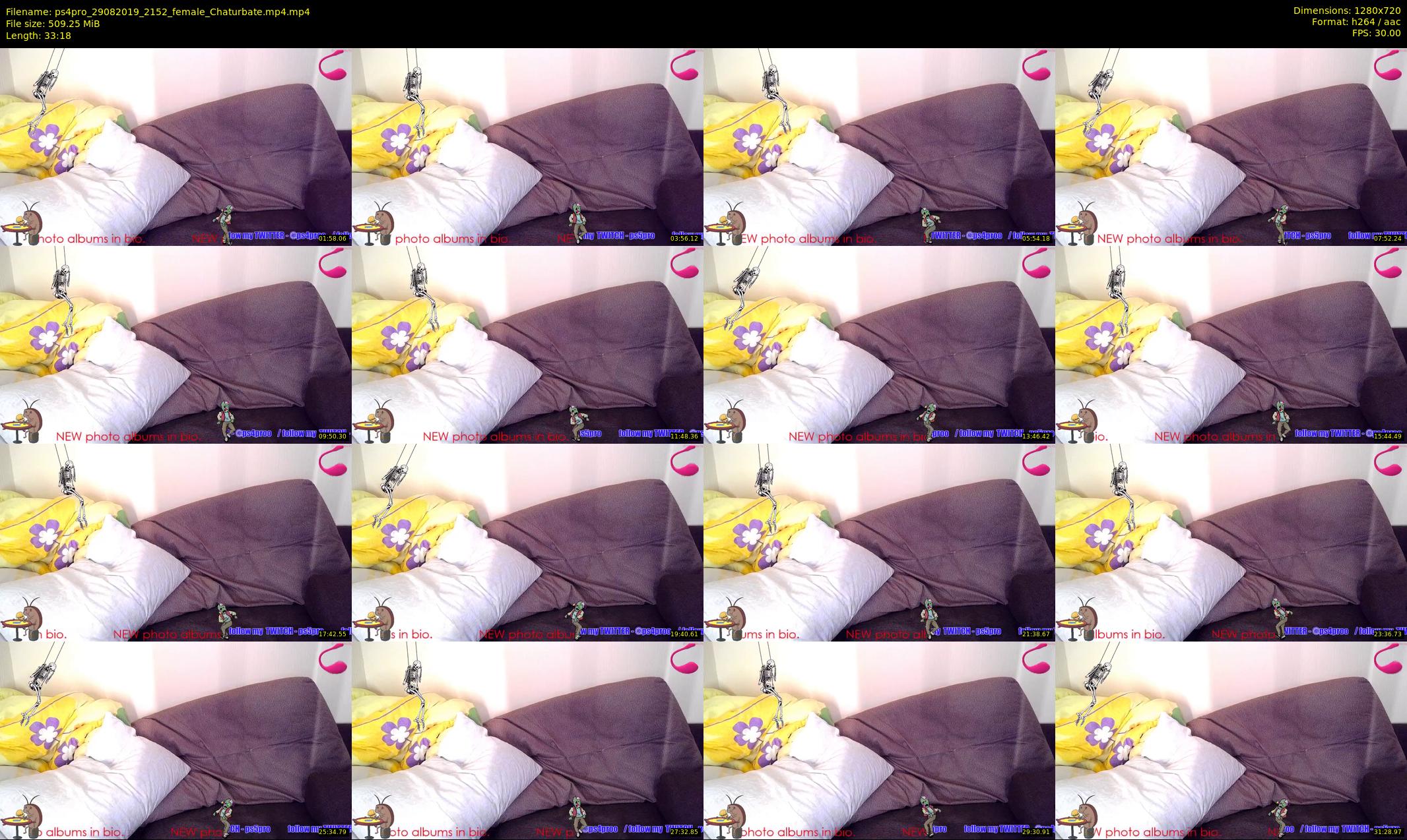 ps4pro — 34 minute Chaturbate female cam show recording, 720p, Aug 29, 2019