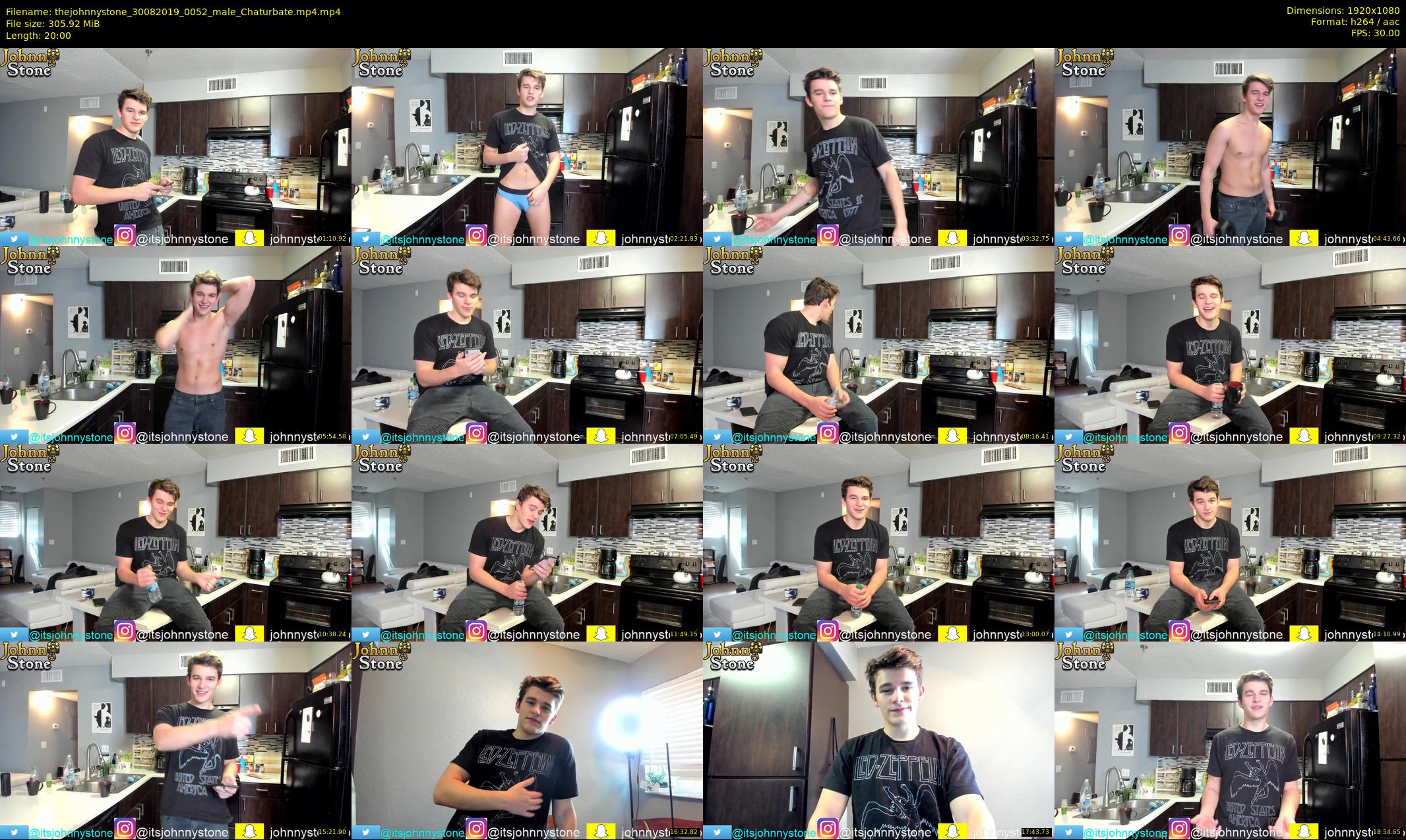thejohnnystone — 20 minute Chaturbate male cam show recording, 1080p, Aug 30, 2019