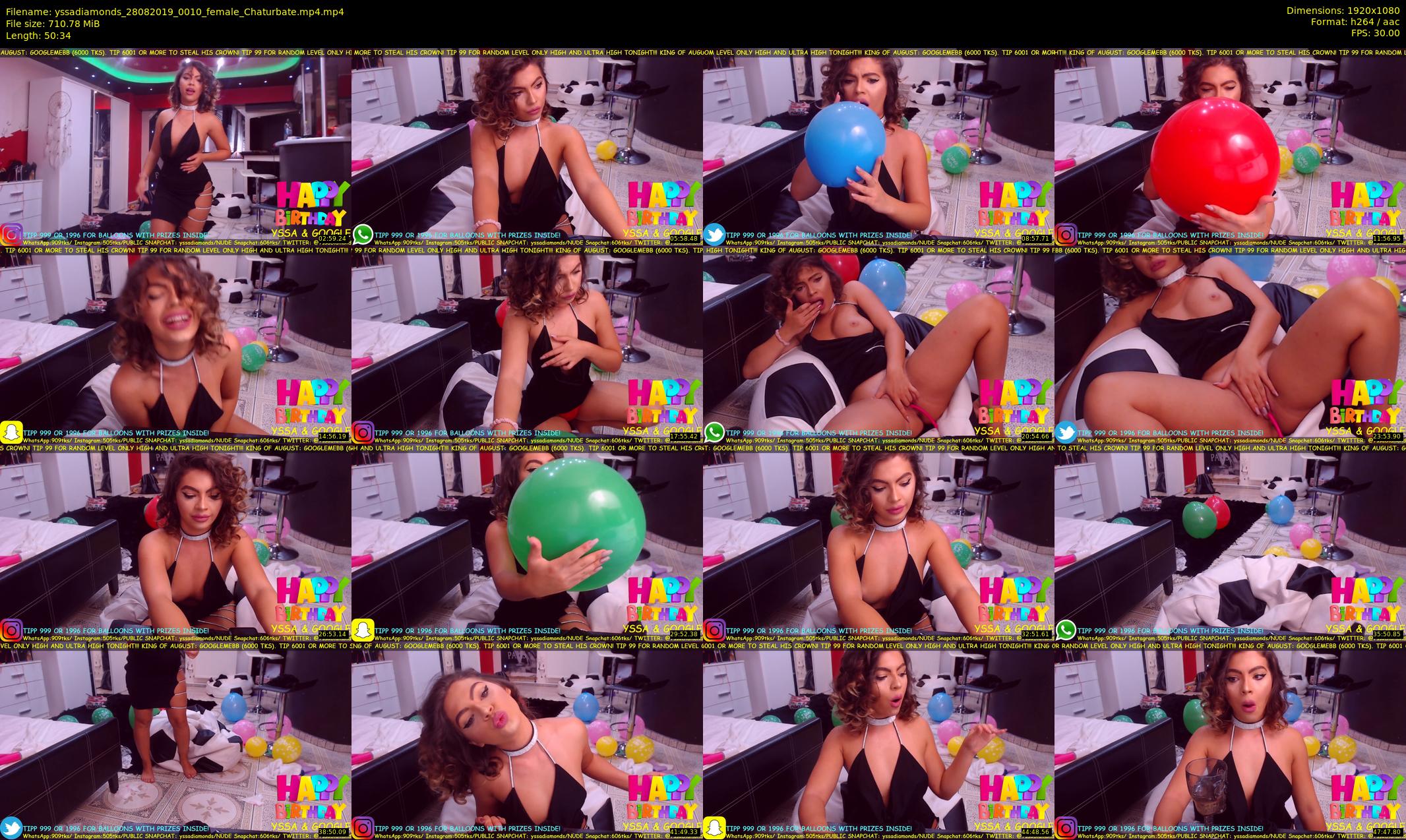 yssadiamonds — 51 minute Chaturbate female cam show recording, 1080p, Aug 28, 2019