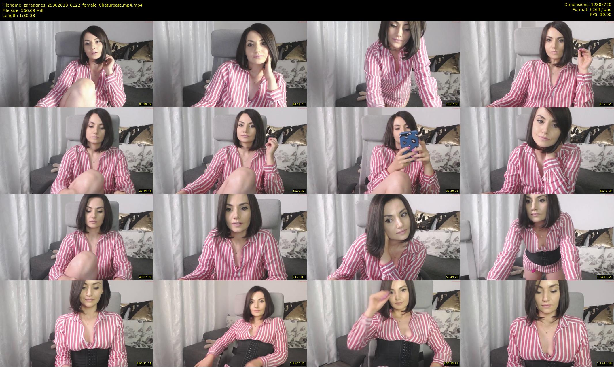zaraagnes — 91 minute Chaturbate female cam show recording, 720p, Aug 25, 2019