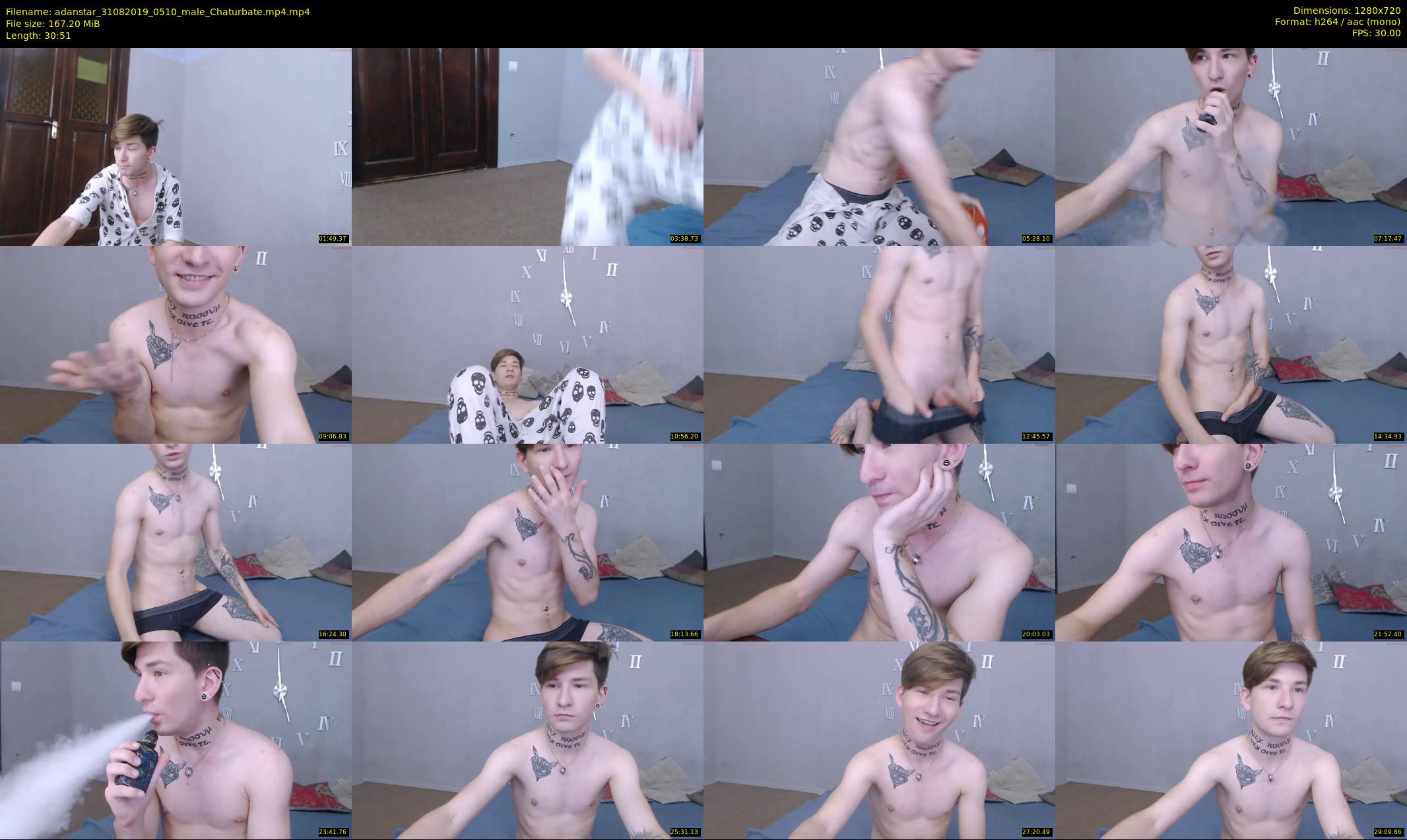 adanstar — 31 minute Chaturbate male cam show recording, 720p, Aug 31, 2019