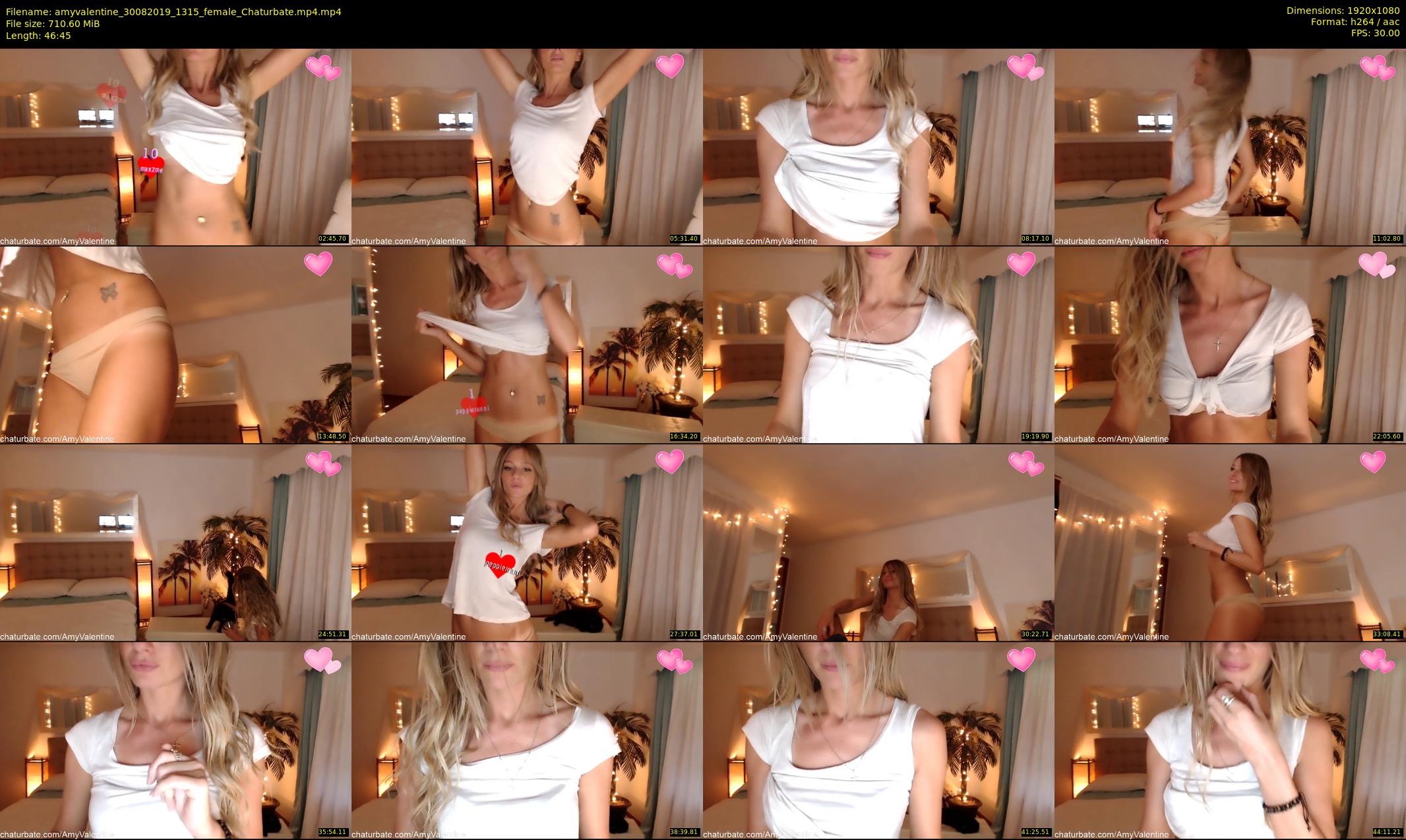 amyvalentine — 47 minute Chaturbate female cam show recording, 1080p, Aug 30, 2019