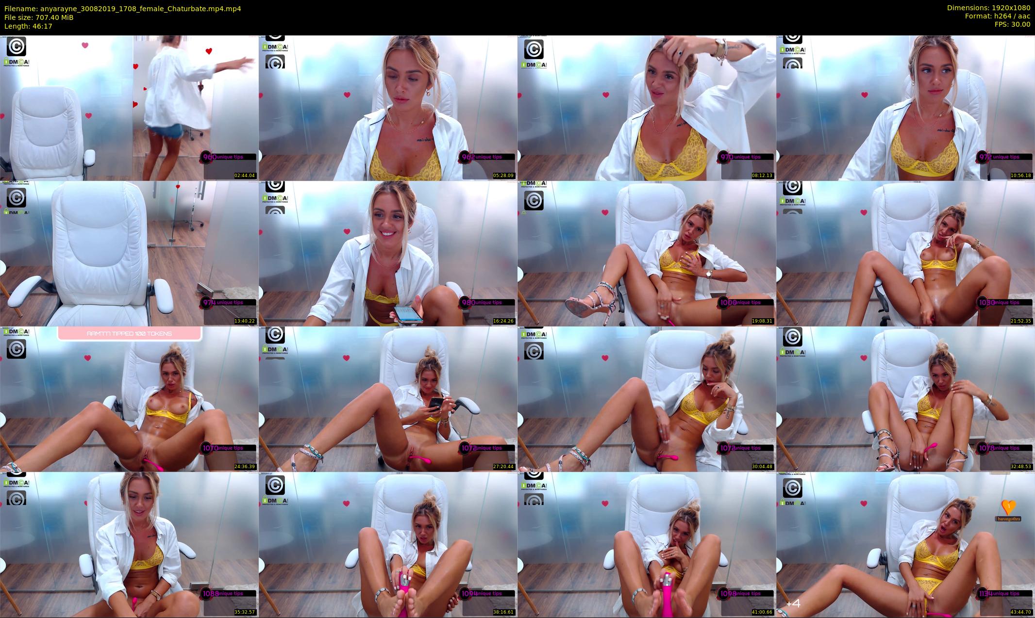 anyarayne — 47 minute Chaturbate female cam show recording, 1080p, Aug 30, 2019