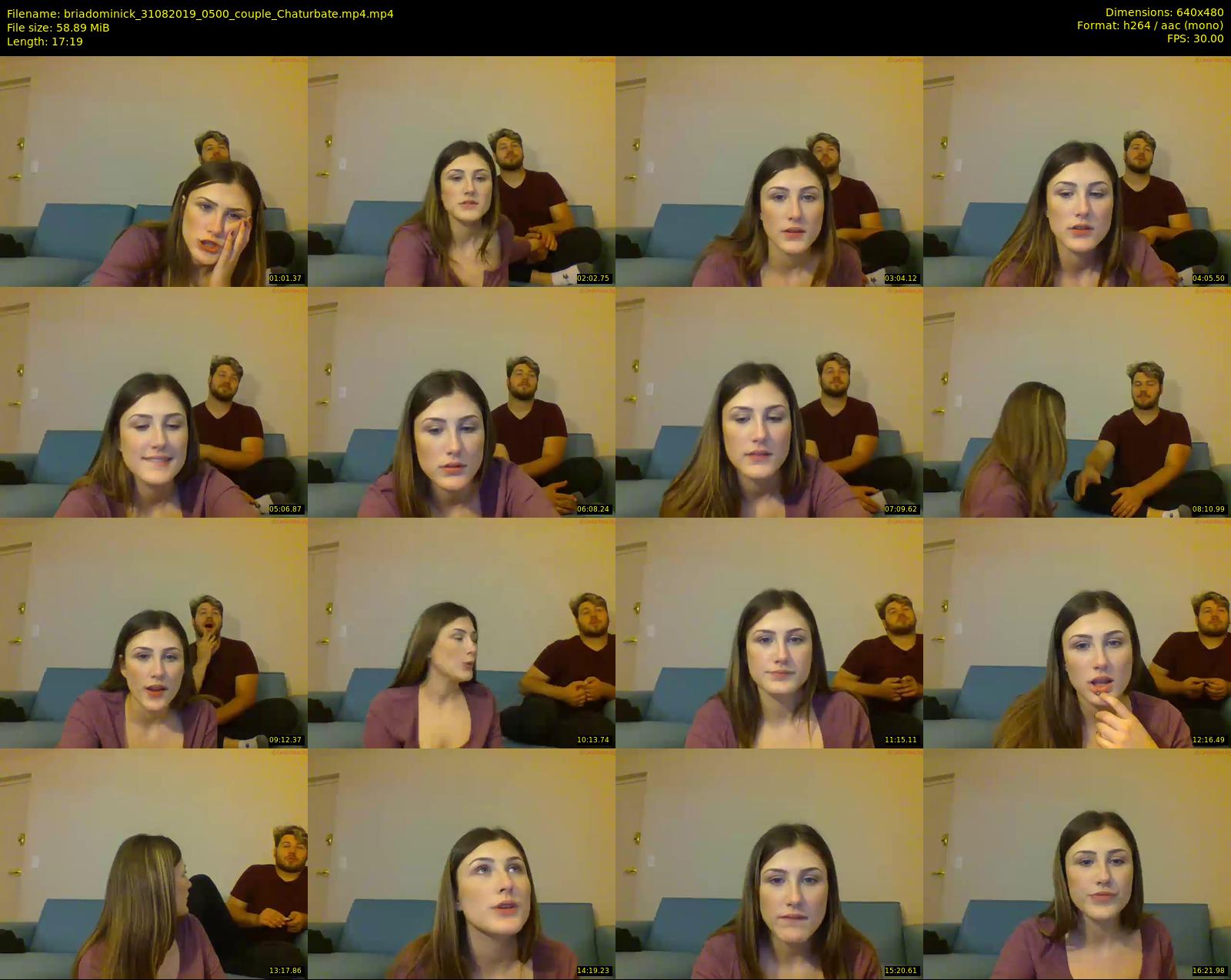 briadominick — 18 minute Chaturbate couple cam show recording, 480p, Aug 31, 2019