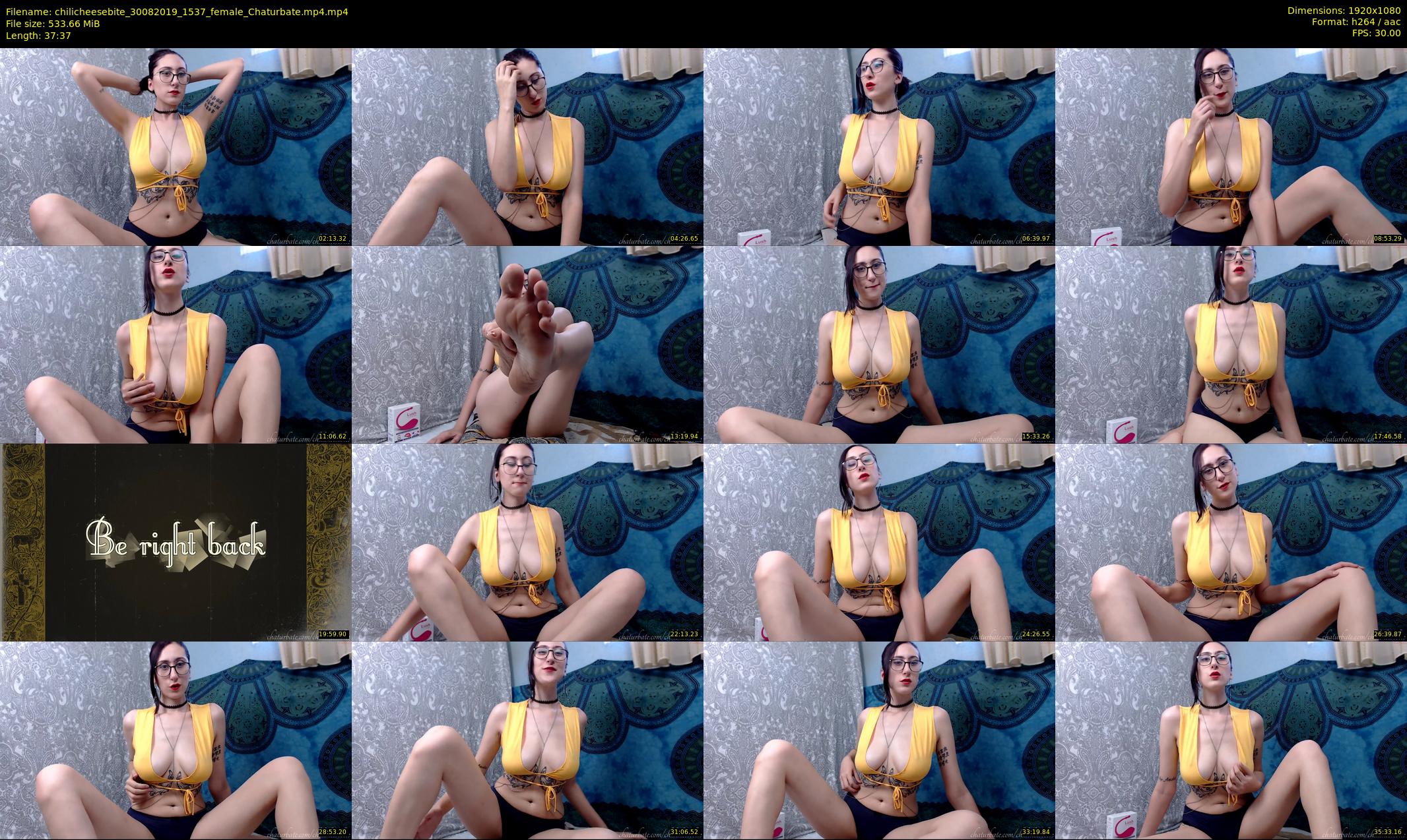 chilicheesebite — 38 minute Chaturbate female cam show recording, 1080p, Aug 30, 2019