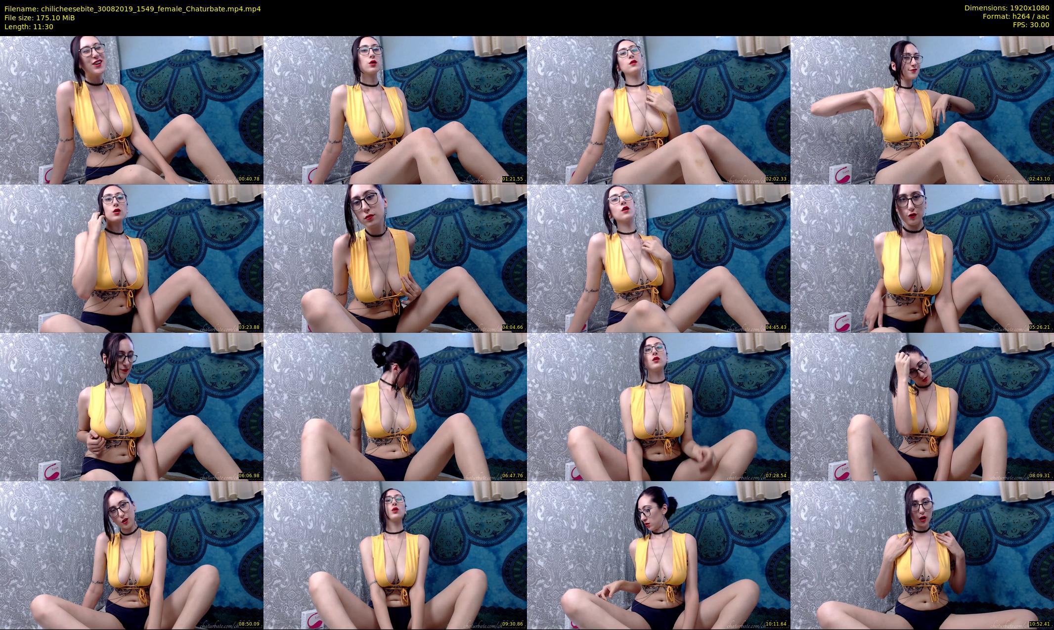 chilicheesebite — 12 minute Chaturbate female cam show recording, 1080p, Aug 30, 2019