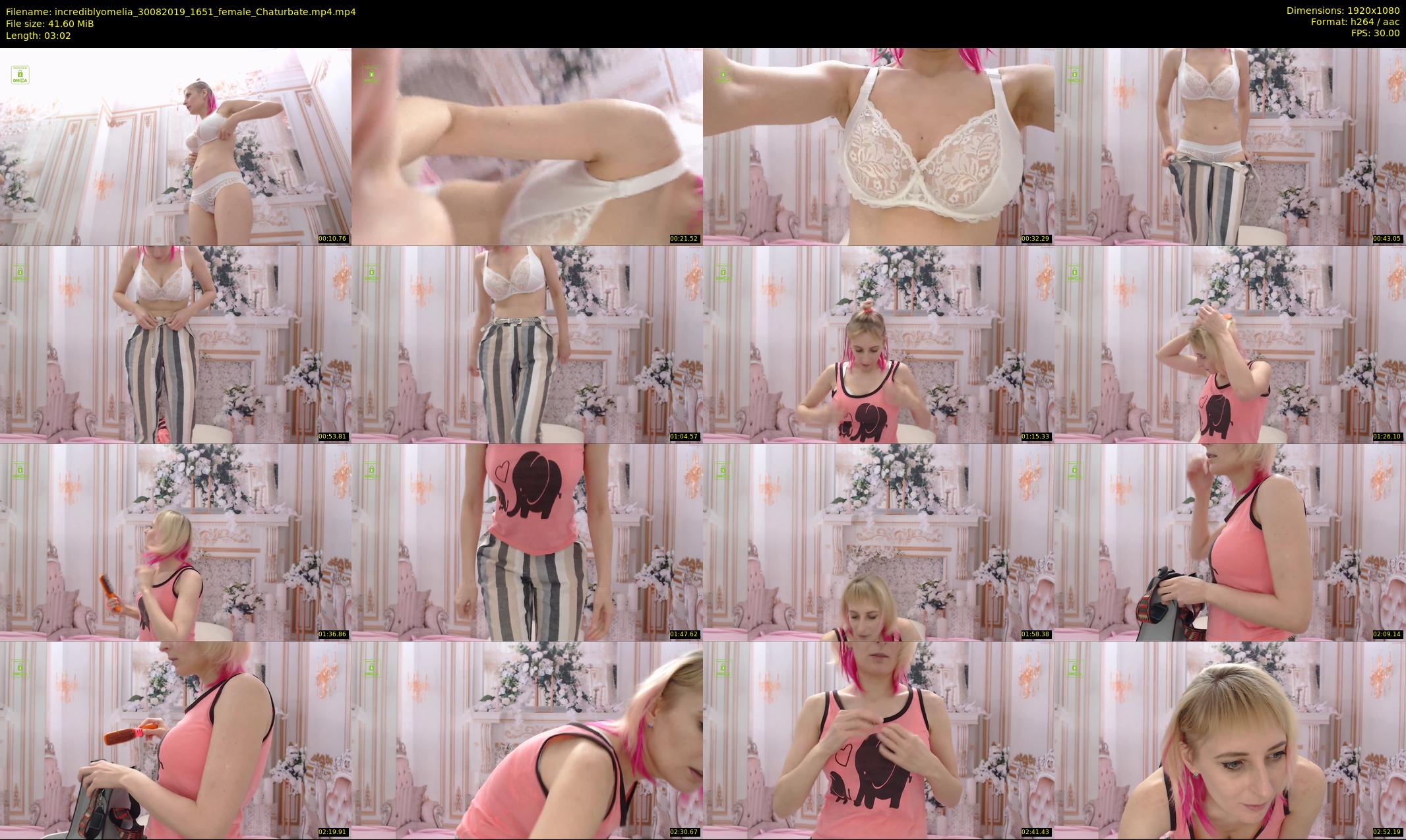 incrediblyomelia — 4 minute Chaturbate female cam show recording, 1080p, Aug 30, 2019
