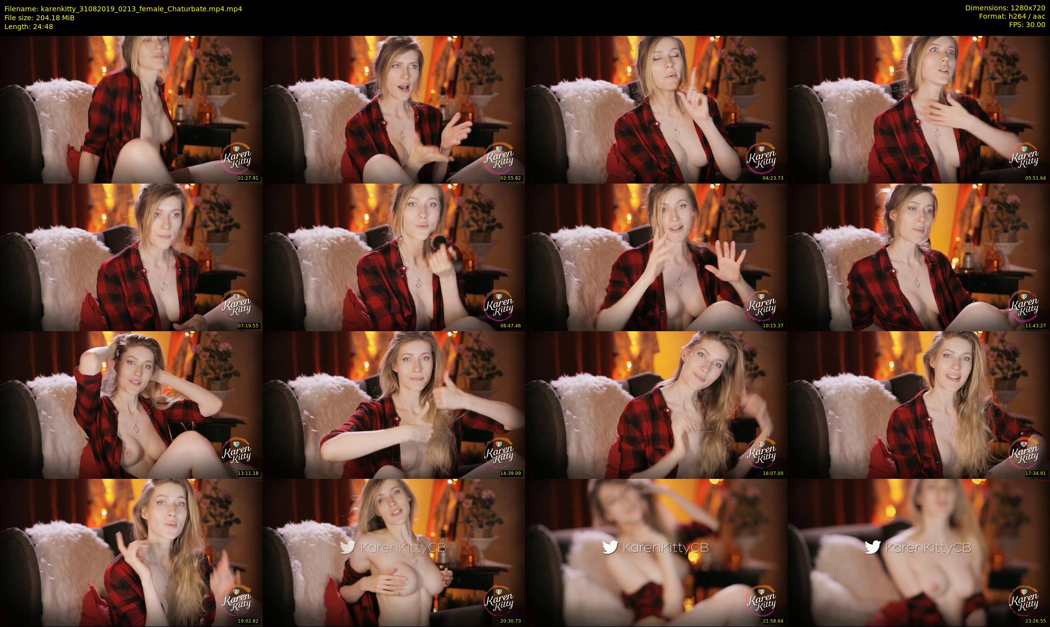 karenkitty — 25 minute Chaturbate female cam show recording, 720p, Aug 31, 2019