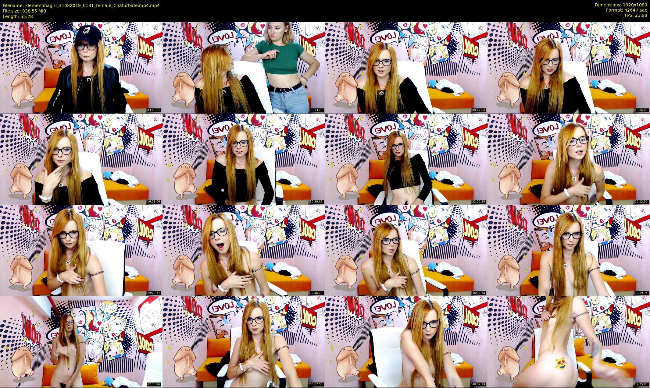 klementinagirl — 56 minute Chaturbate female cam show recording, 1080p, Aug 31, 2019