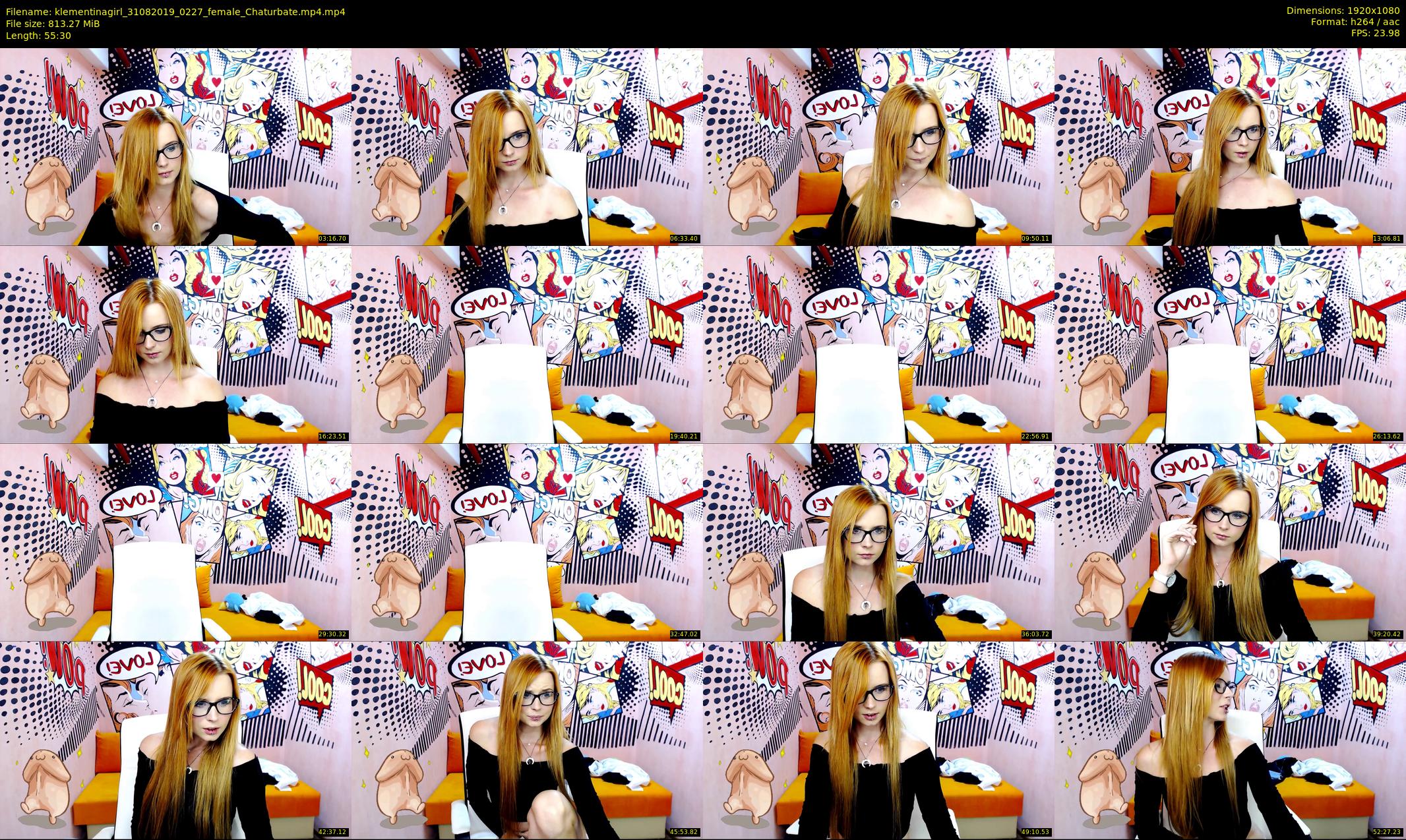 klementinagirl — 56 minute Chaturbate female cam show recording, 1080p, Aug 31, 2019