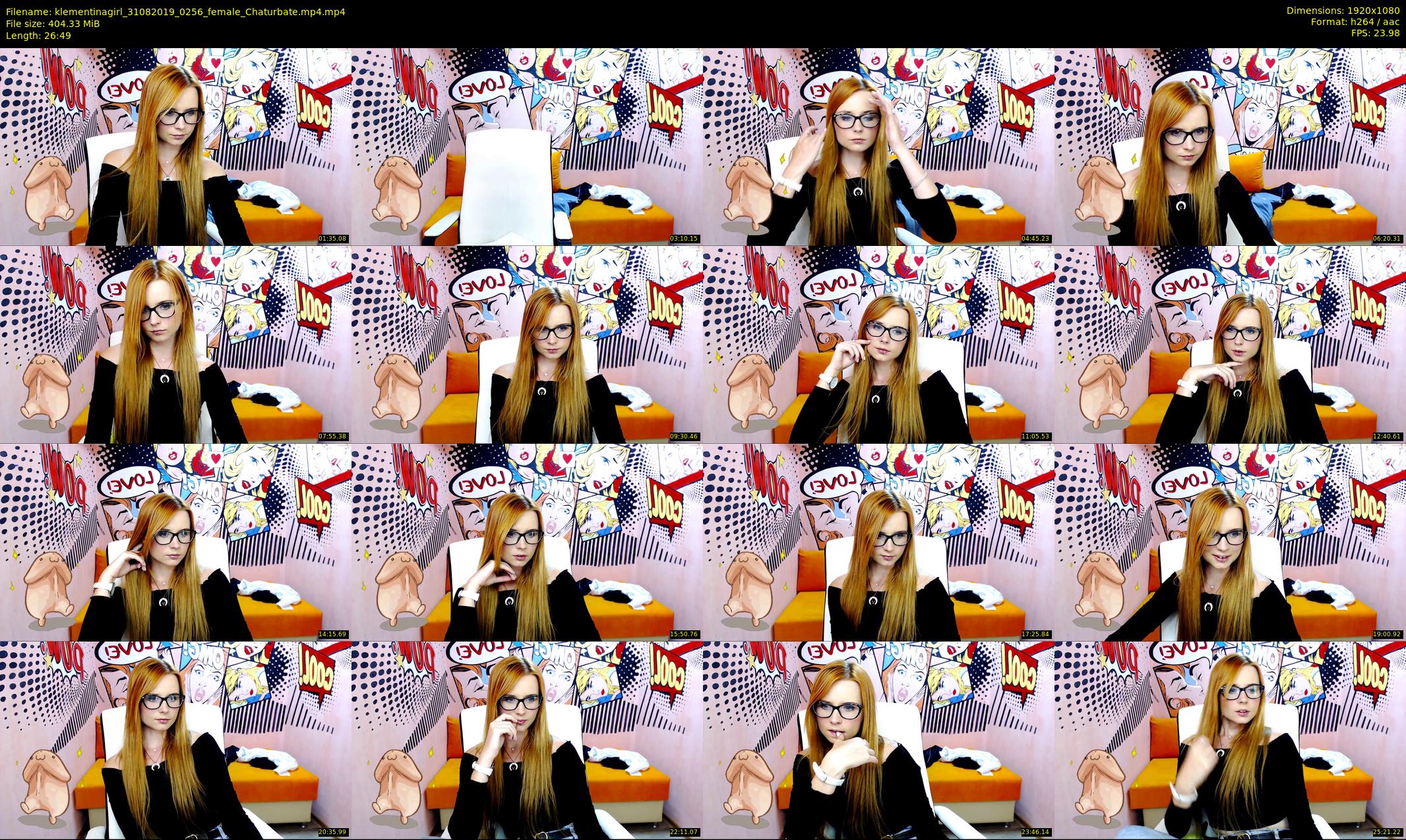 klementinagirl — 27 minute Chaturbate female cam show recording, 1080p, Aug 31, 2019