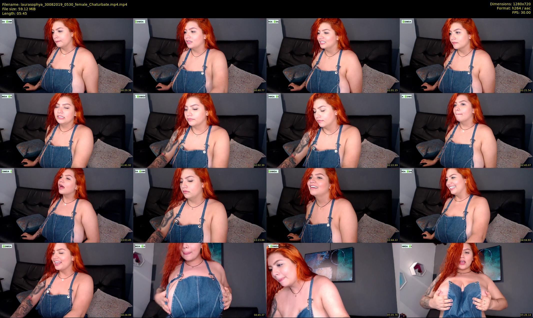 laurasophya — 6 minute Chaturbate female cam show recording, 720p, Aug 30, 2019
