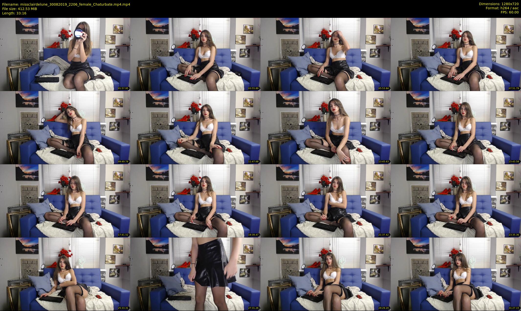 missclairdelune — 34 minute Chaturbate female cam show recording, 720p, Aug 30, 2019