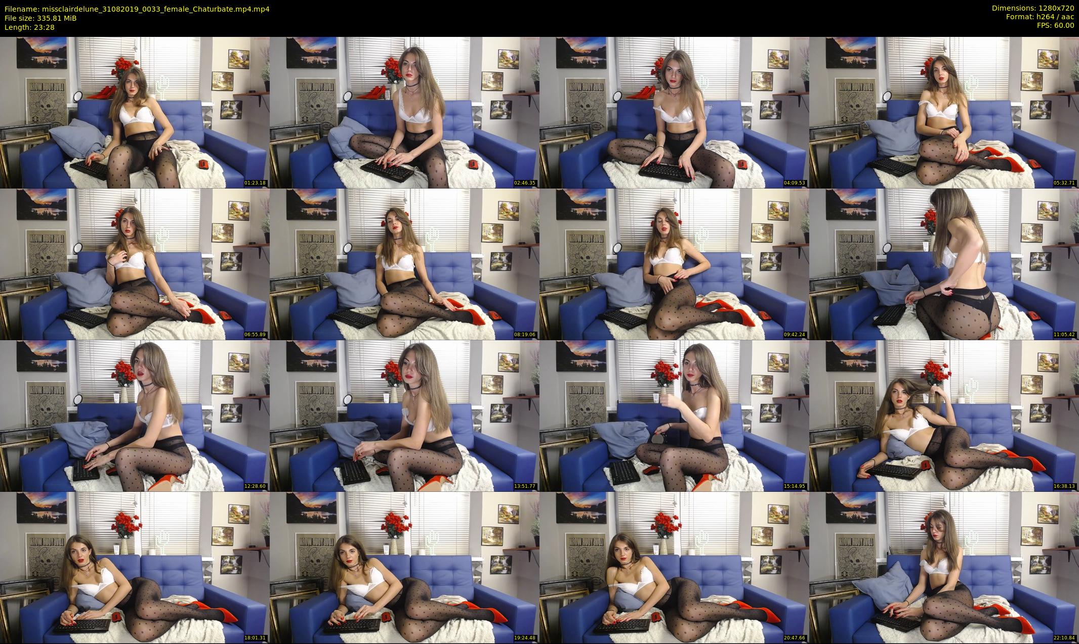 missclairdelune — 24 minute Chaturbate female cam show recording, 720p, Aug 31, 2019