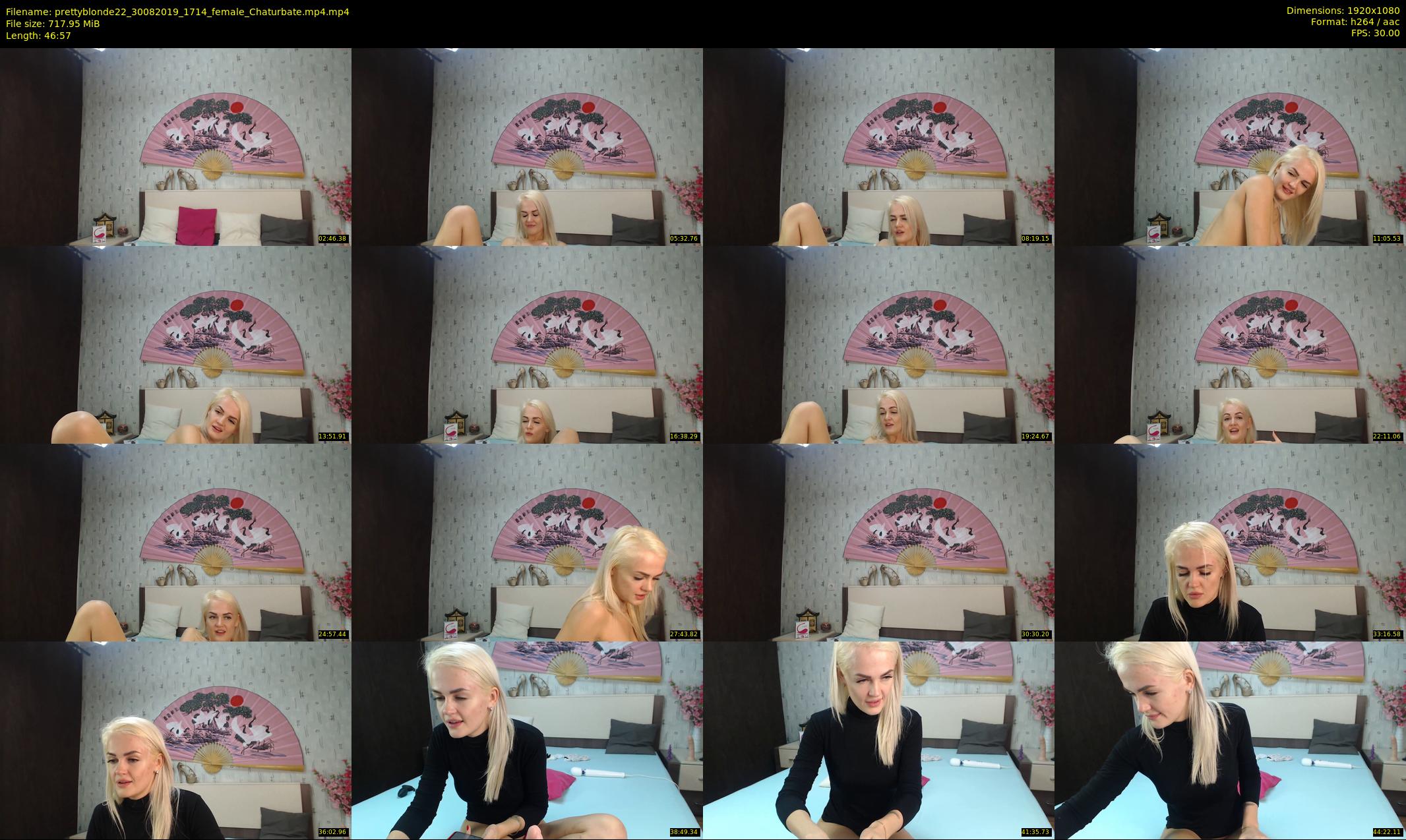 prettyblonde22 — 47 minute Chaturbate female cam show recording, 1080p, Aug 30, 2019