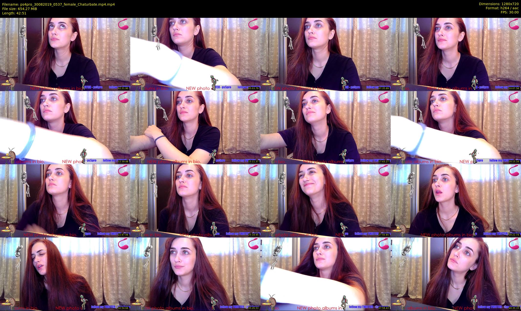 ps4pro — 43 minute Chaturbate female cam show recording, 720p, Aug 30, 2019