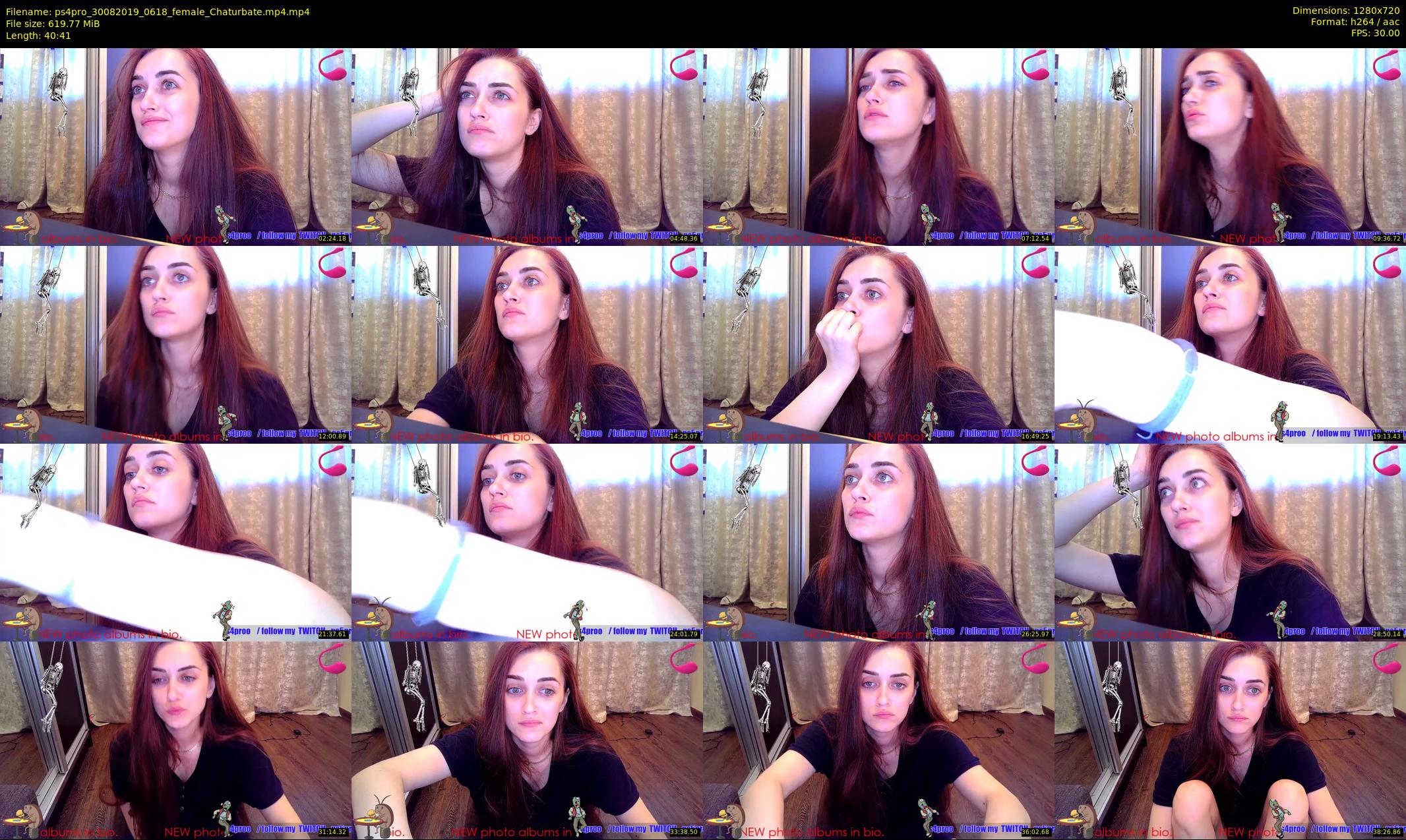 ps4pro — 41 minute Chaturbate female cam show recording, 720p, Aug 30, 2019