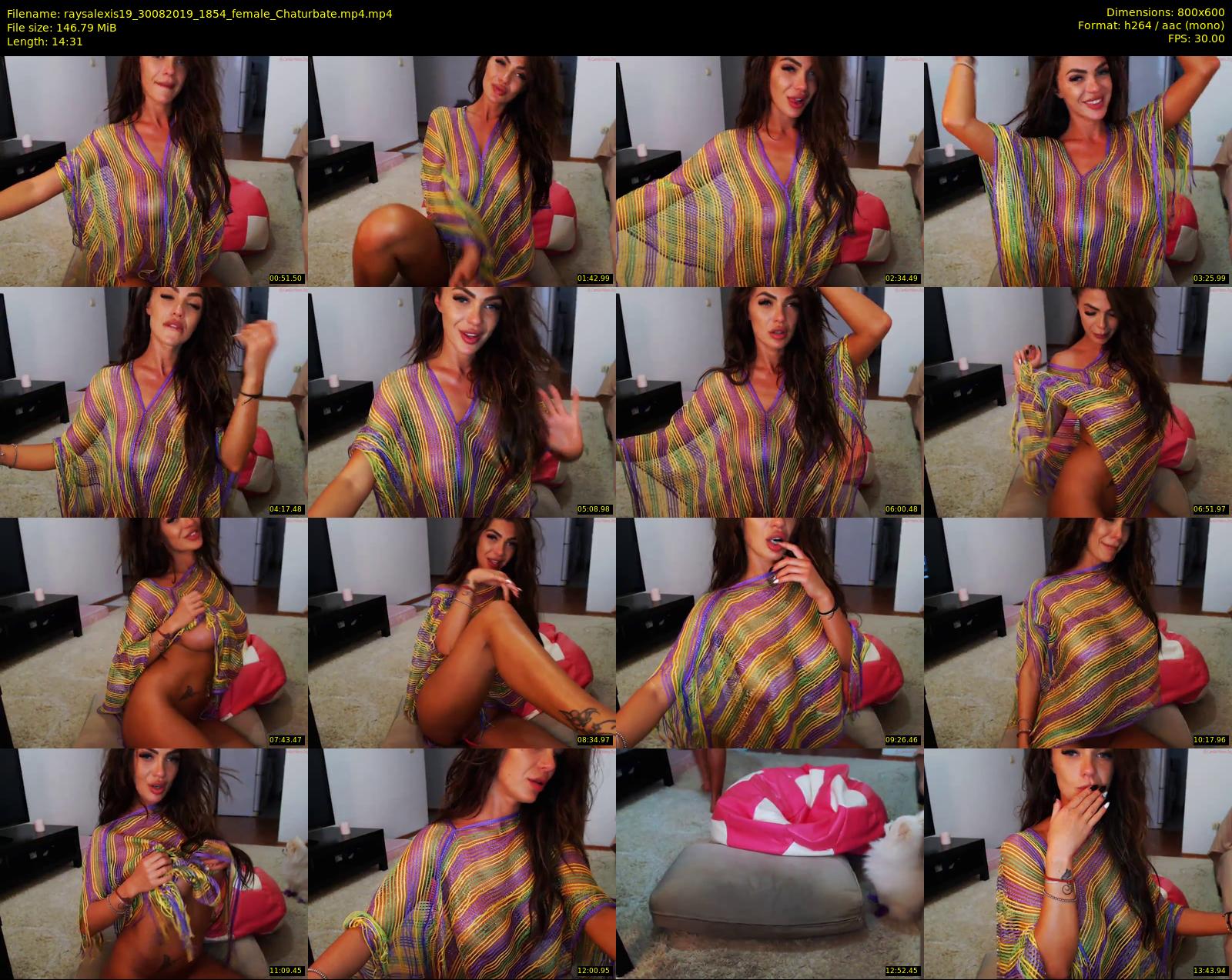raysalexis19 — 15 minute Chaturbate female cam show recording, 480p, Aug 30, 2019
