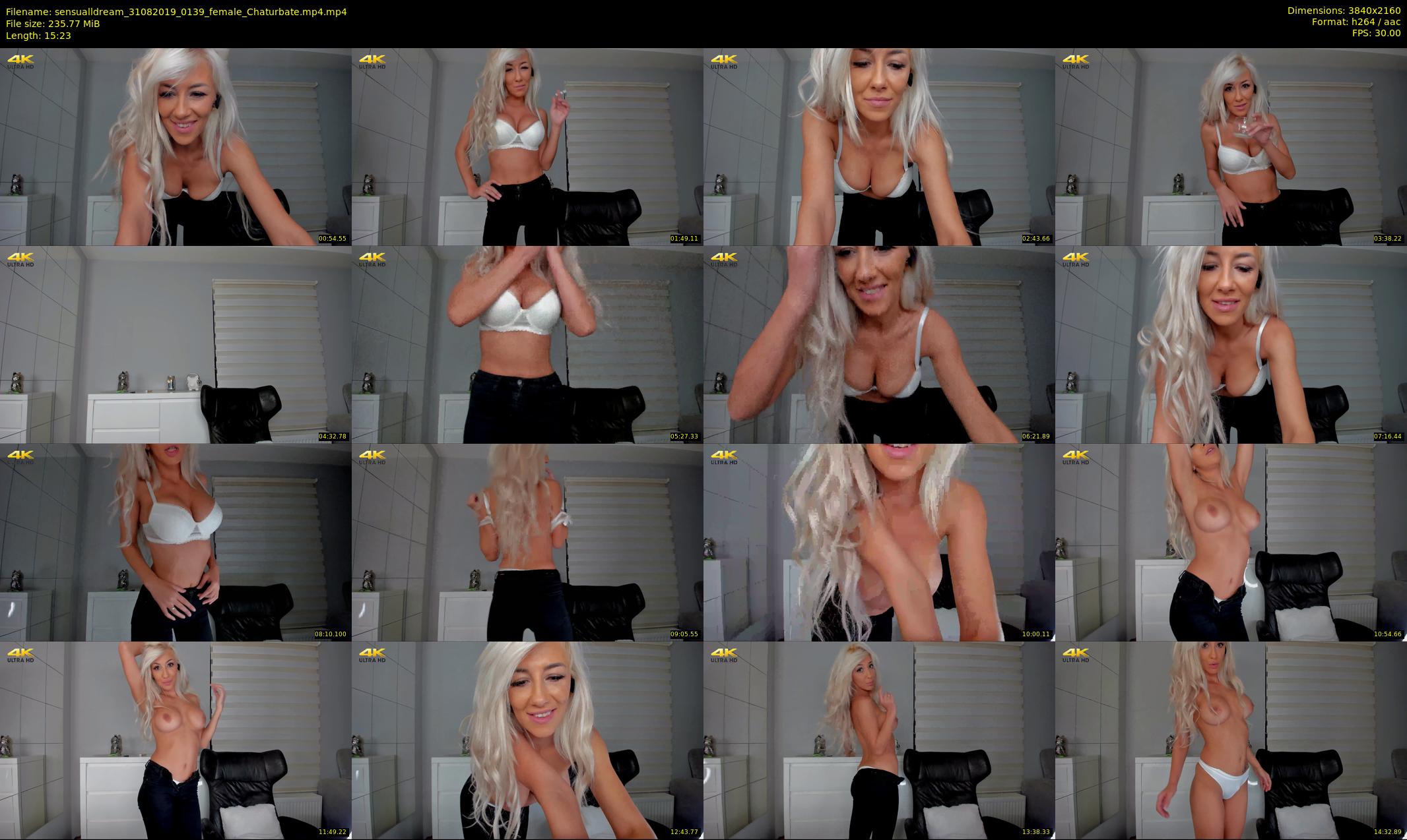 sensualldream — 16 minute Chaturbate female cam show recording, 4K, Aug 31, 2019