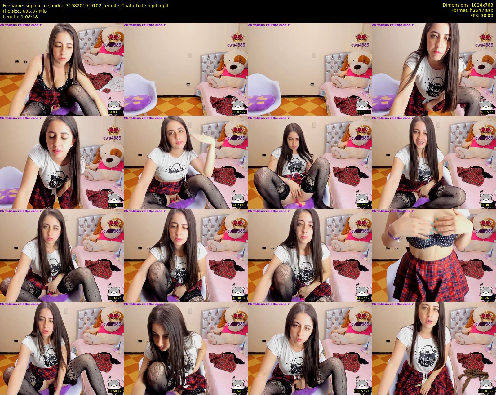 sophia_alejandra — 69 minute Chaturbate female cam show recording, 720p, Aug 31, 2019
