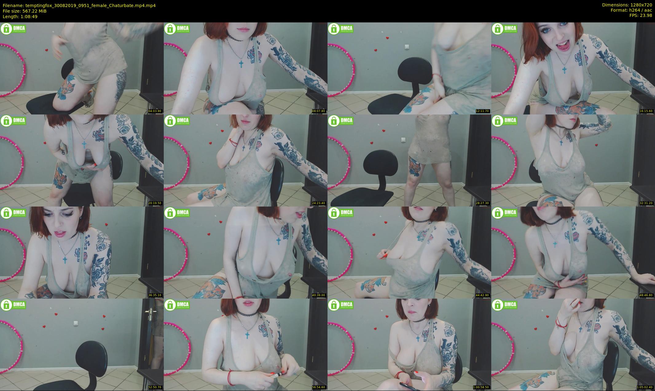 temptingfox — 69 minute Chaturbate female cam show recording, 720p, Aug 30, 2019