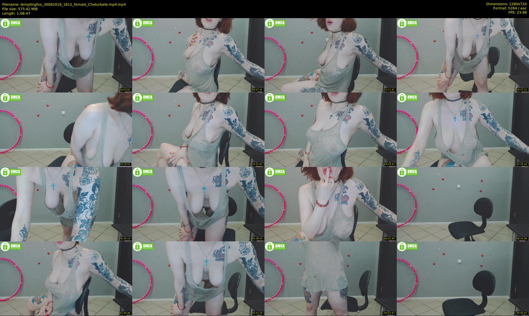 temptingfox — 69 minute Chaturbate female cam show recording, 720p, Aug 30, 2019