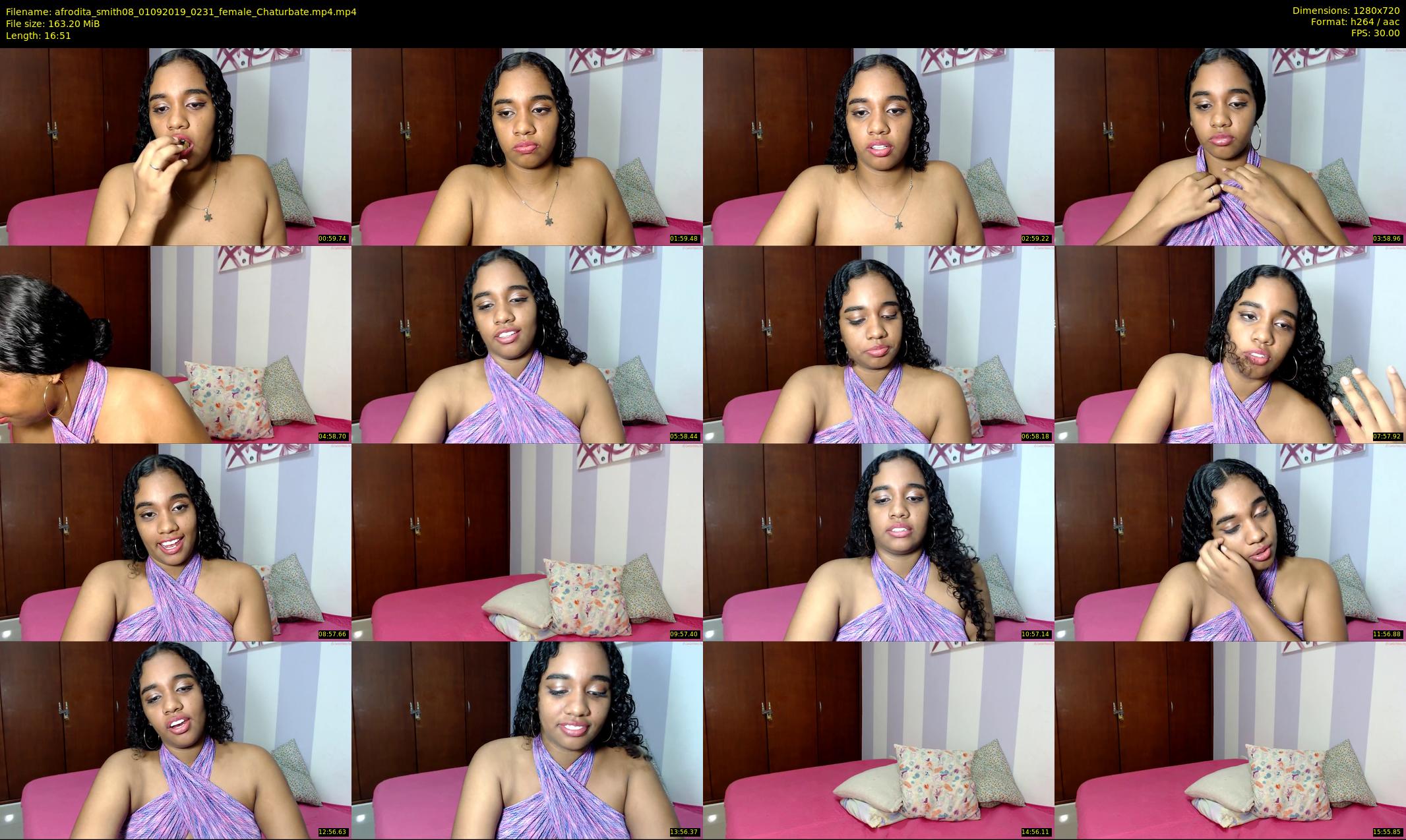 afrodita_smith08 — 17 minute Chaturbate female cam show recording, 720p, Sep 1, 2019