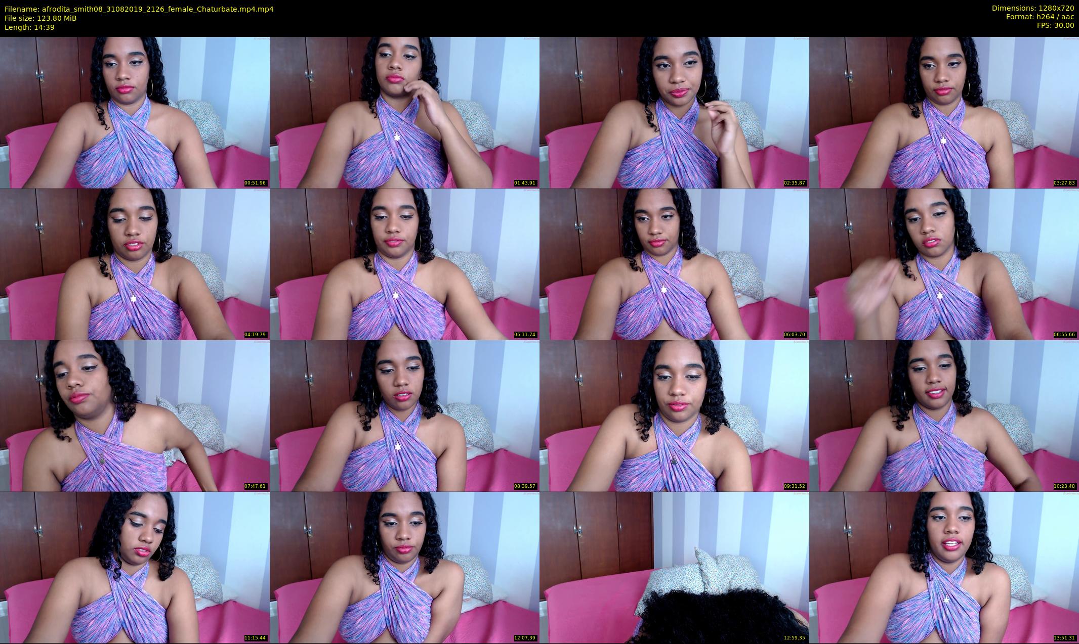 afrodita_smith08 — 15 minute Chaturbate female cam show recording, 720p, Aug 31, 2019