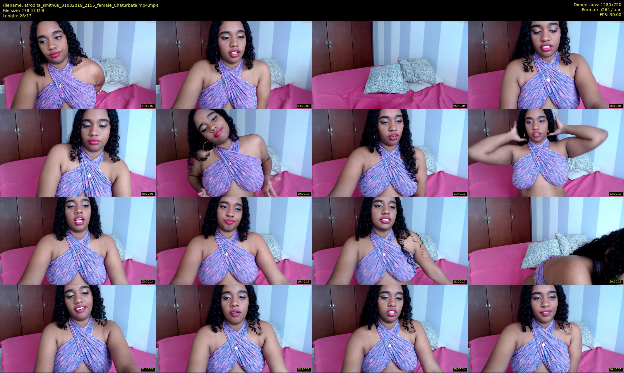 afrodita_smith08 — 29 minute Chaturbate female cam show recording, 720p, Aug 31, 2019