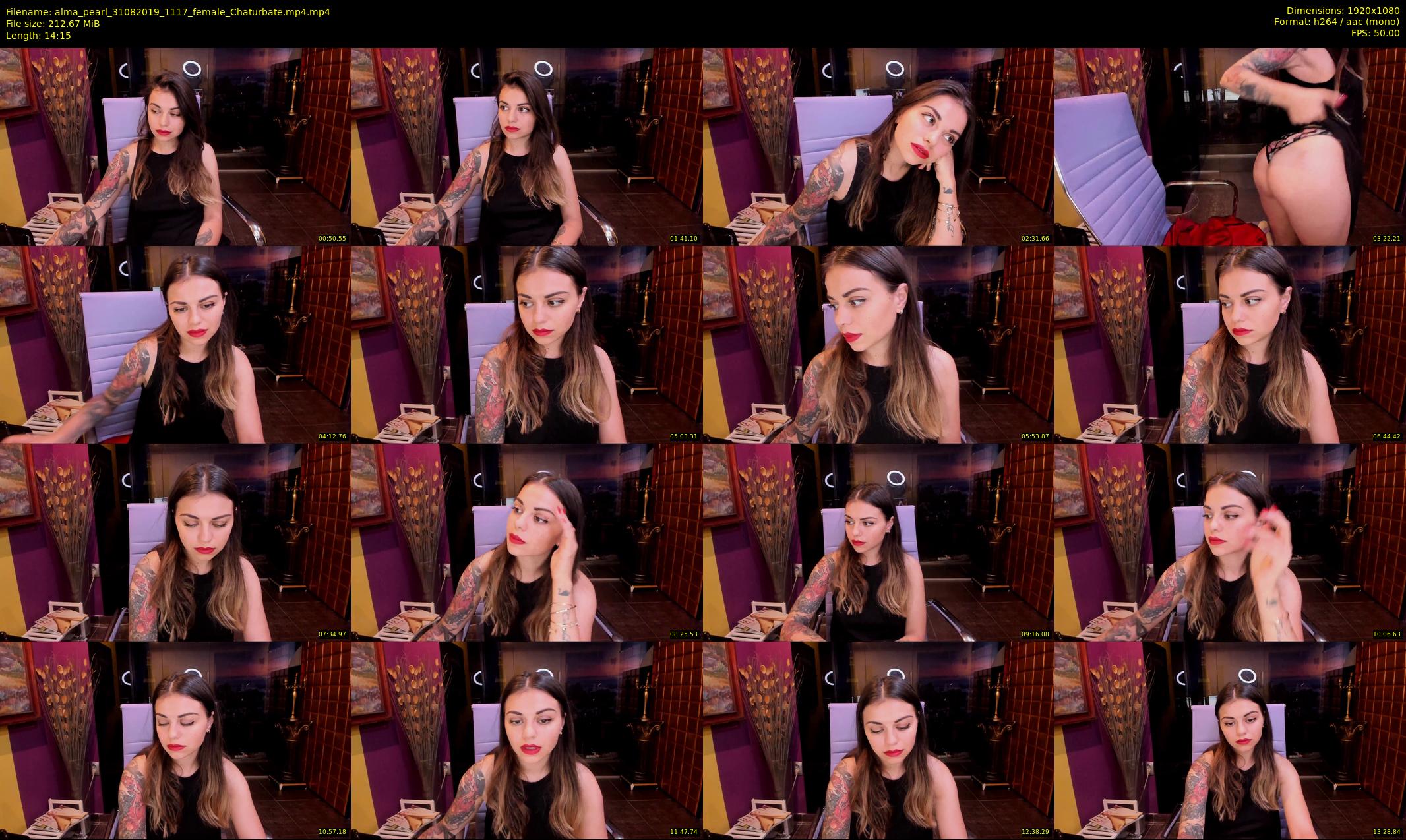 alma_pearl — 15 minute Chaturbate female cam show recording, 1080p, Aug 31, 2019