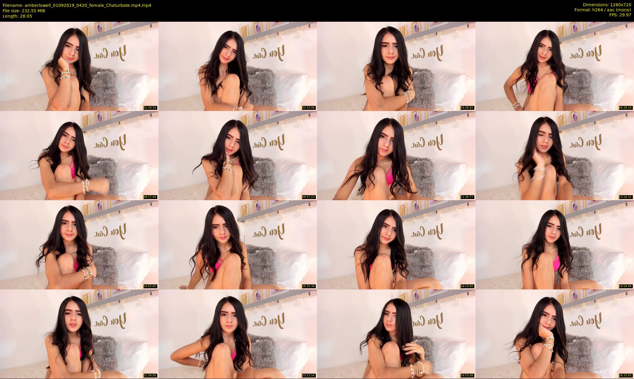 amberlowell — 29 minute Chaturbate female cam show recording, 720p, Sep 1, 2019