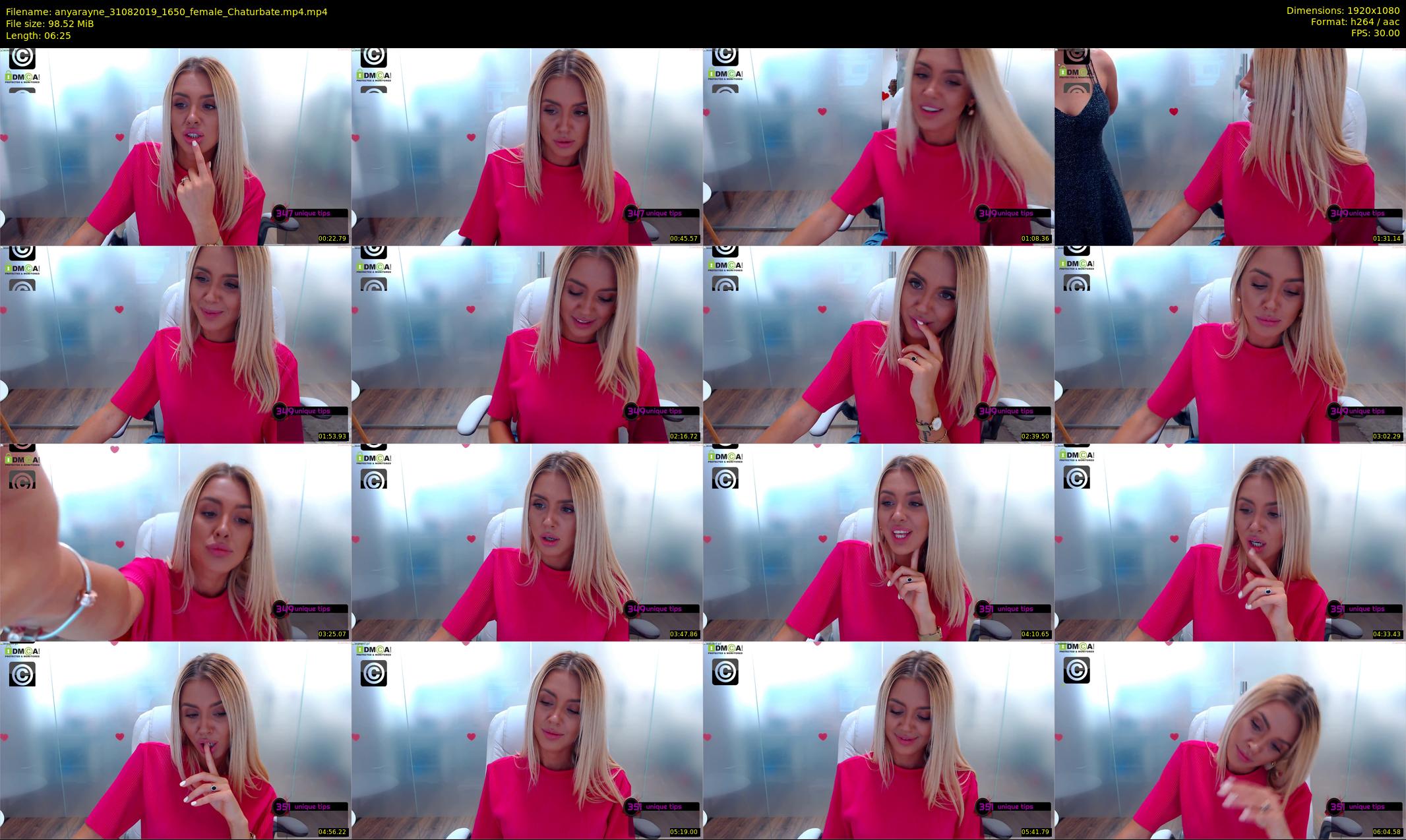 anyarayne — 7 minute Chaturbate female cam show recording, 1080p, Aug 31, 2019