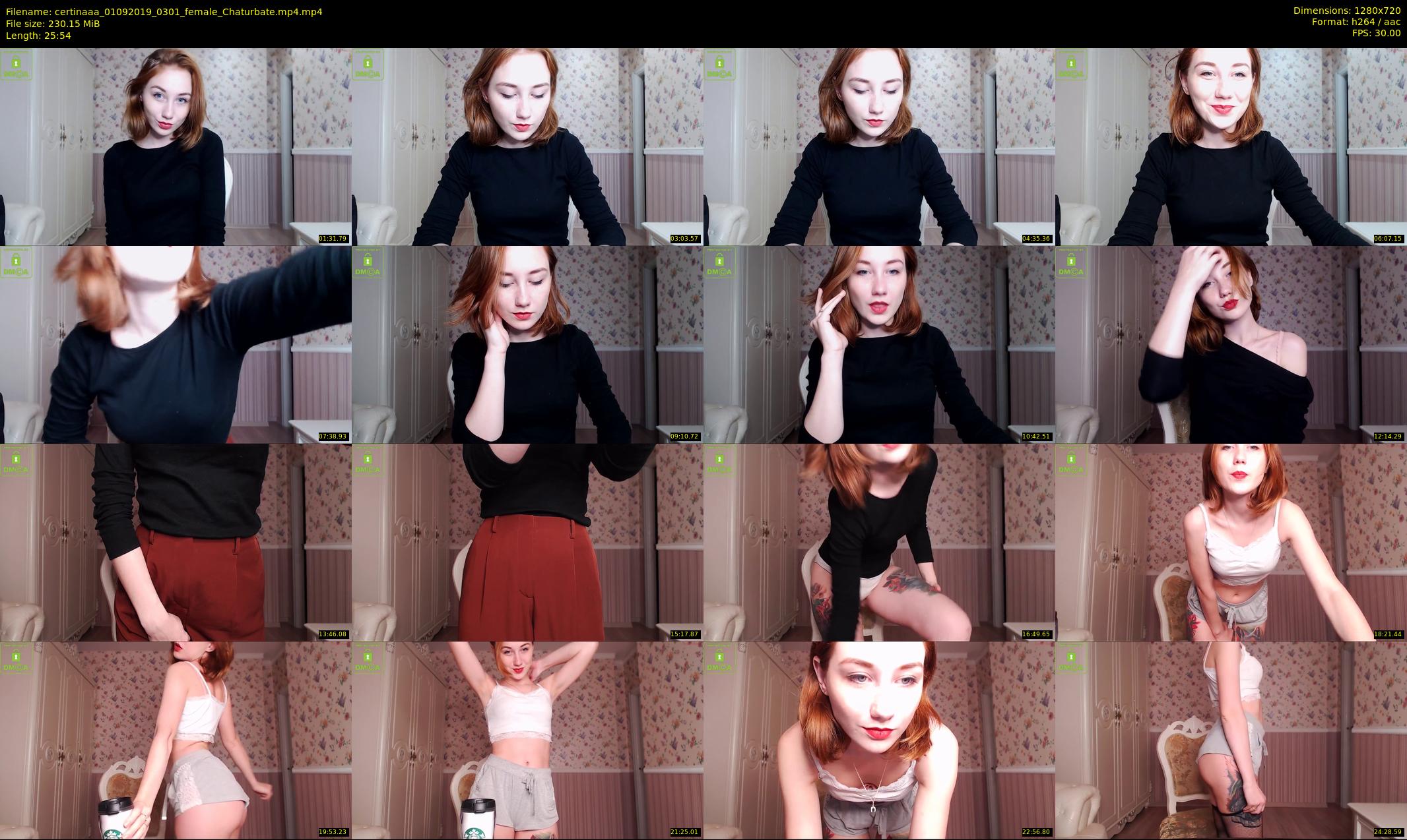 certinaaa — 26 minute Chaturbate female cam show recording, 720p, Sep 1, 2019