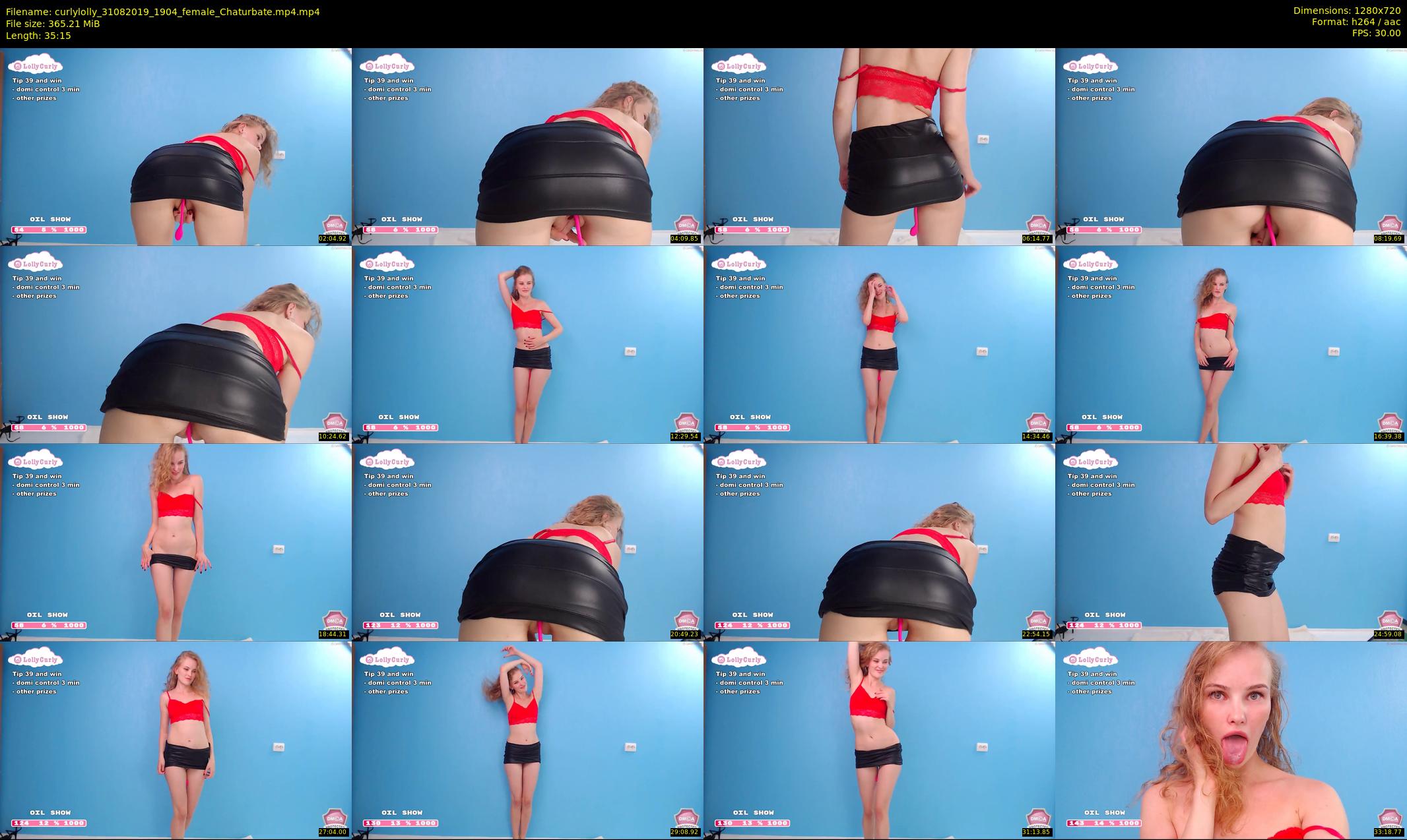curlylolly — 36 minute Chaturbate female cam show recording, 720p, Aug 31, 2019