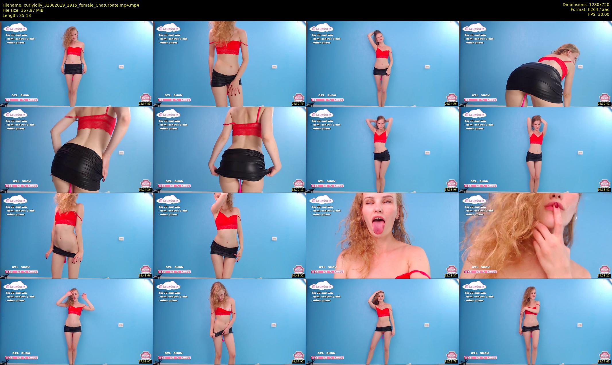 curlylolly — 36 minute Chaturbate female cam show recording, 720p, Aug 31, 2019