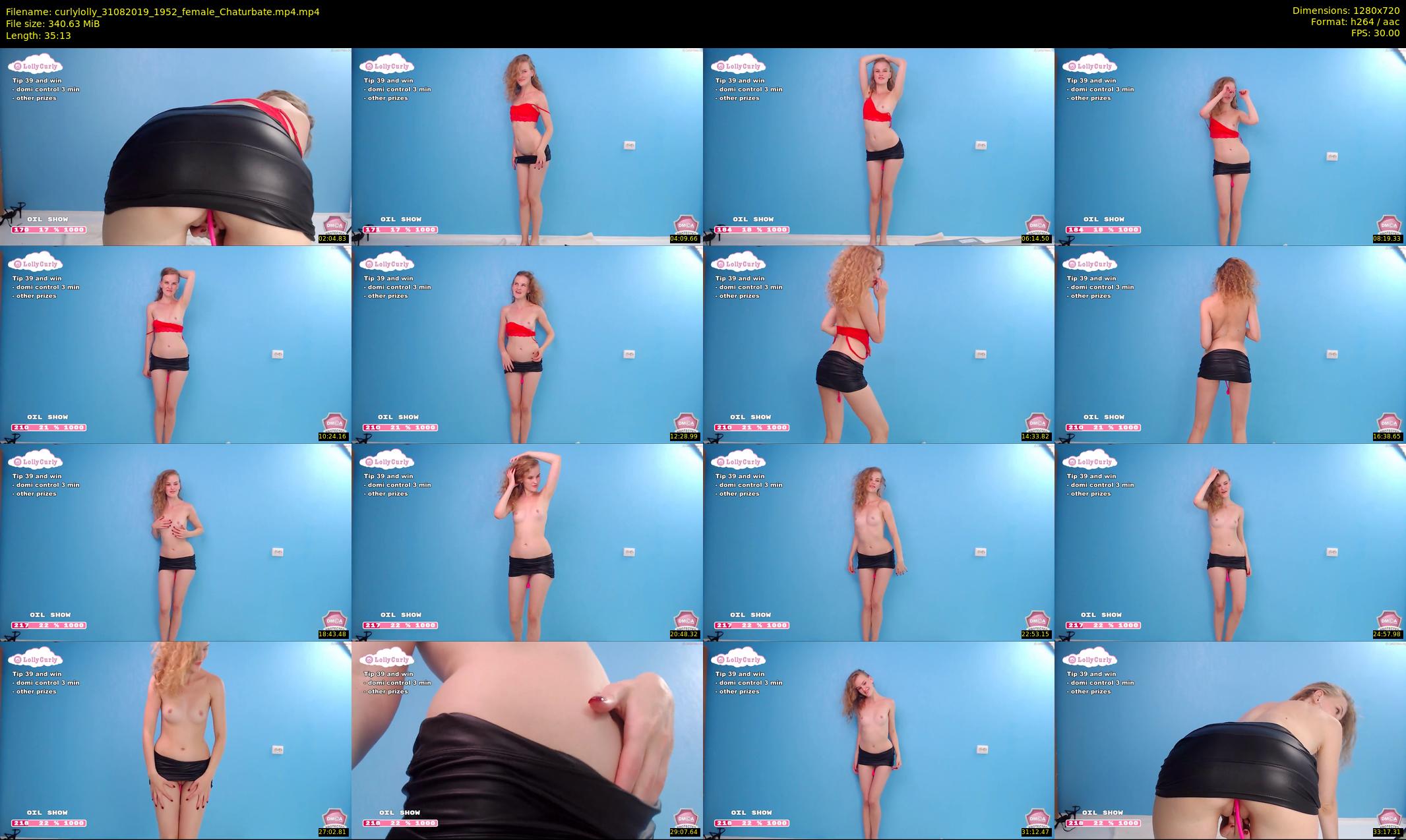 curlylolly — 36 minute Chaturbate female cam show recording, 720p, Aug 31, 2019