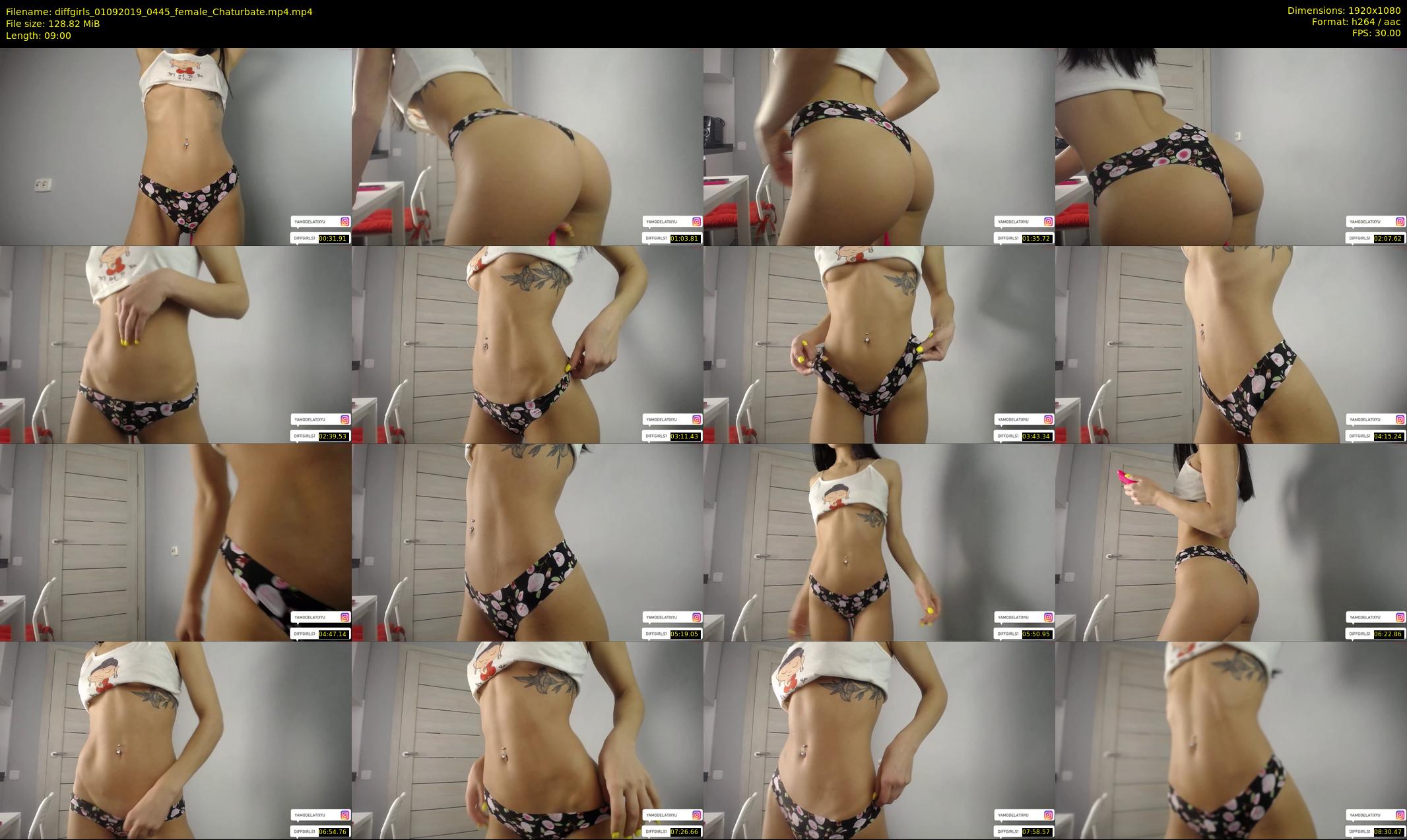 diffgirls — 9 minute Chaturbate female cam show recording, 1080p, Sep 1, 2019