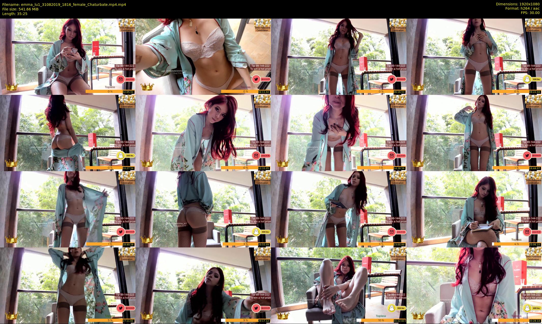 emma_lu1 — 36 minute Chaturbate female cam show recording, 1080p, Aug 31, 2019
