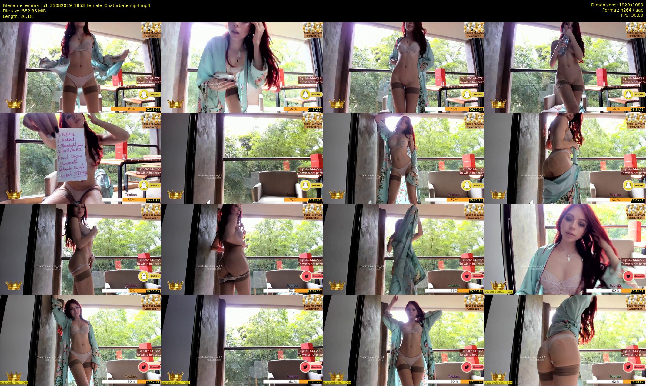 emma_lu1 — 37 minute Chaturbate female cam show recording, 1080p, Aug 31, 2019