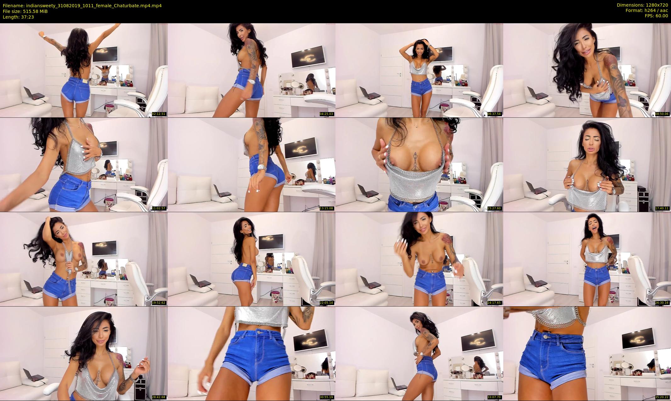 indiansweety — 38 minute Chaturbate female cam show recording, 720p, Aug 31, 2019