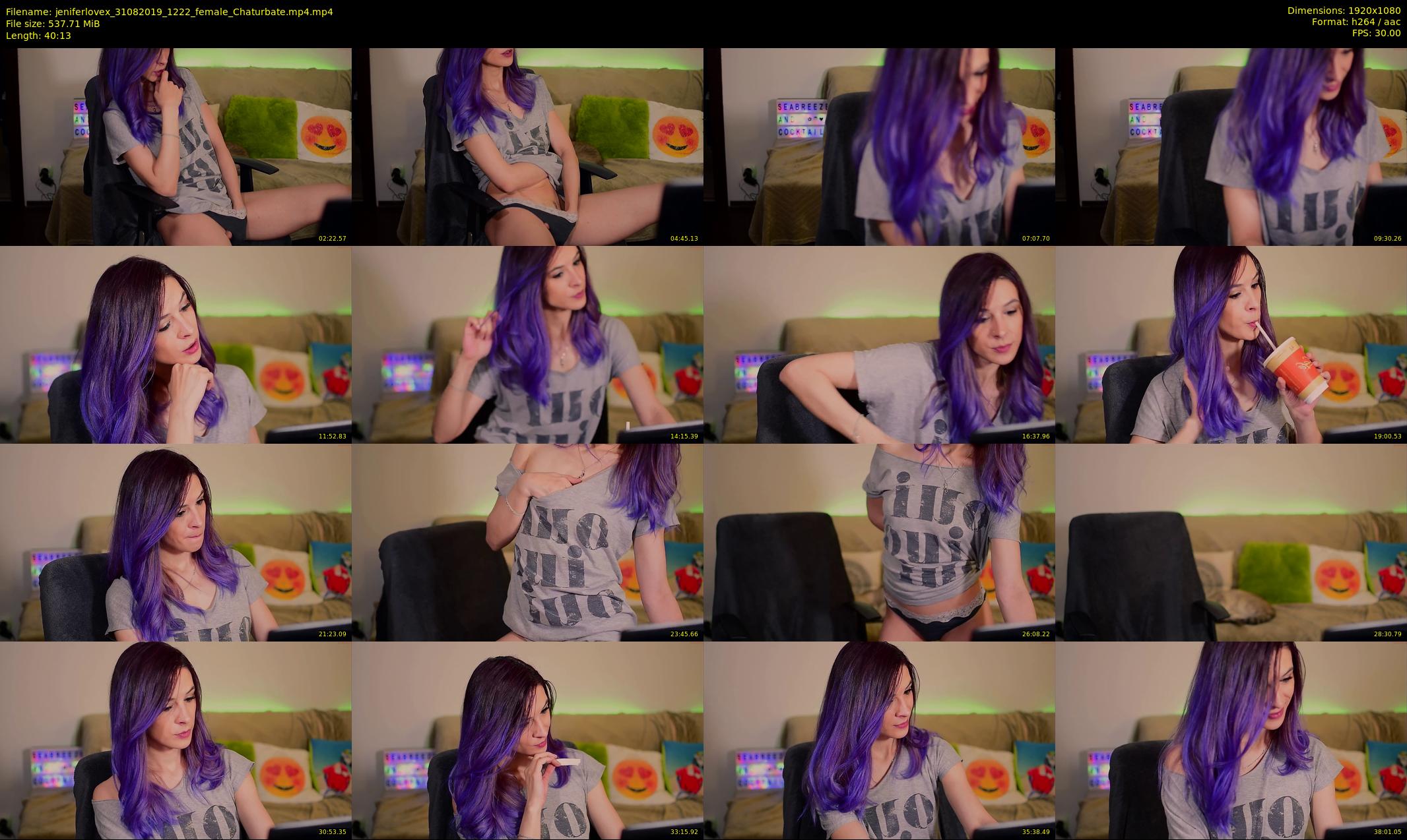 jeniferlovex — 41 minute Chaturbate female cam show recording, 1080p, Aug 31, 2019