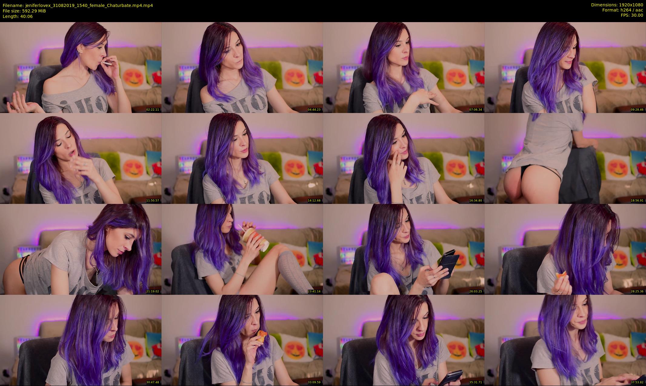 jeniferlovex — 41 minute Chaturbate female cam show recording, 1080p, Aug 31, 2019