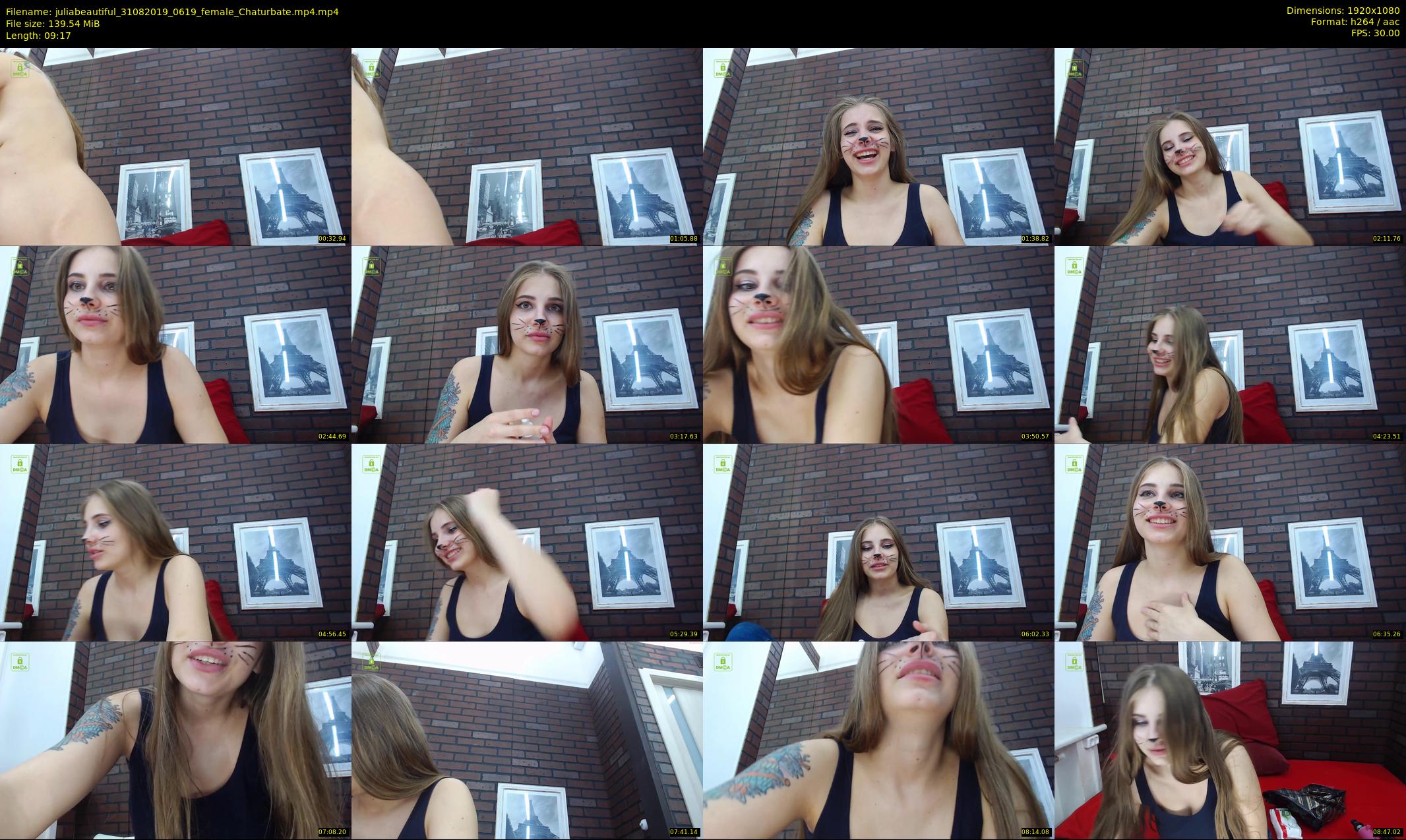 juliabeautiful — 10 minute Chaturbate female cam show recording, 1080p, Aug 31, 2019