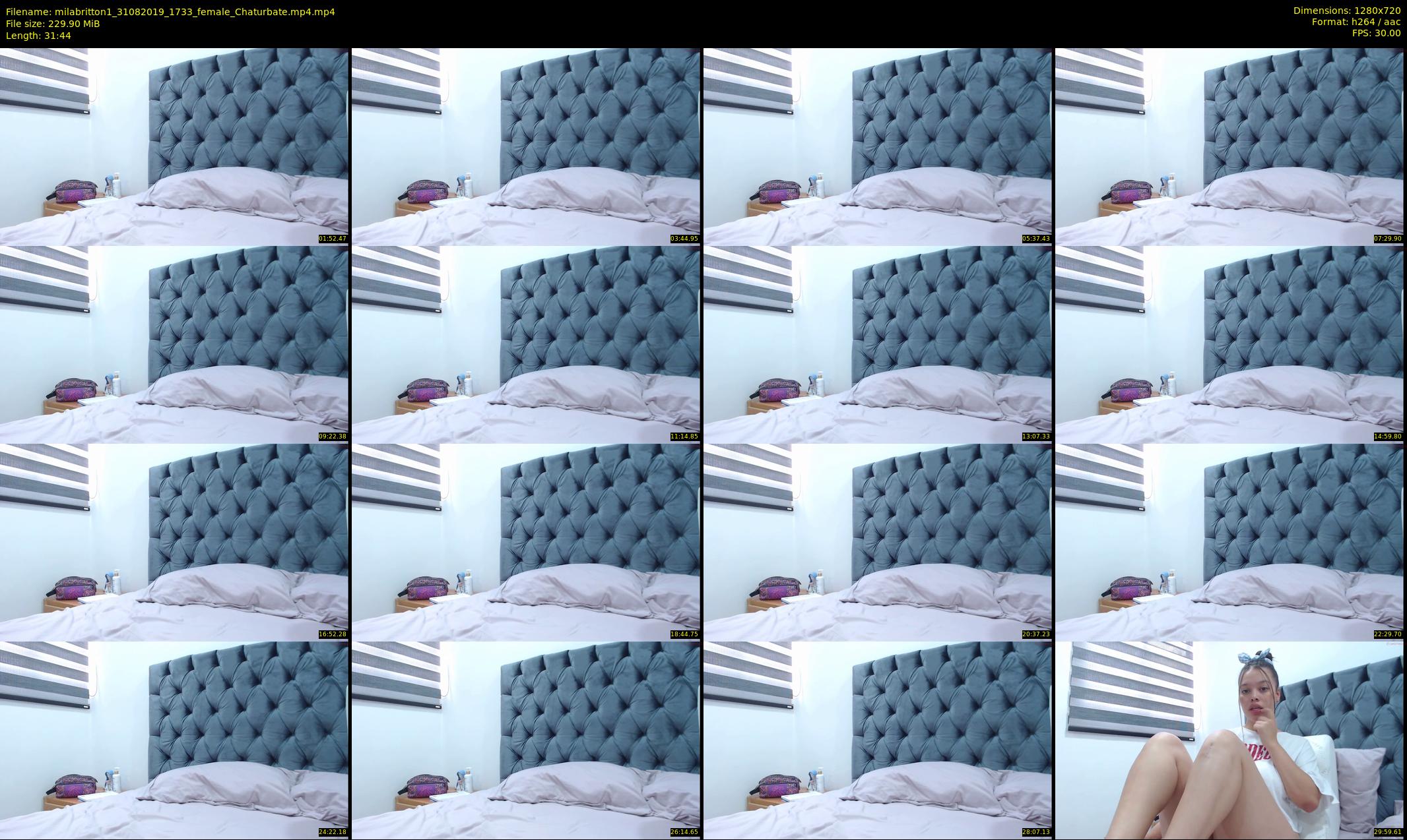milabritton1 — 32 minute Chaturbate female cam show recording, 720p, Aug 31, 2019
