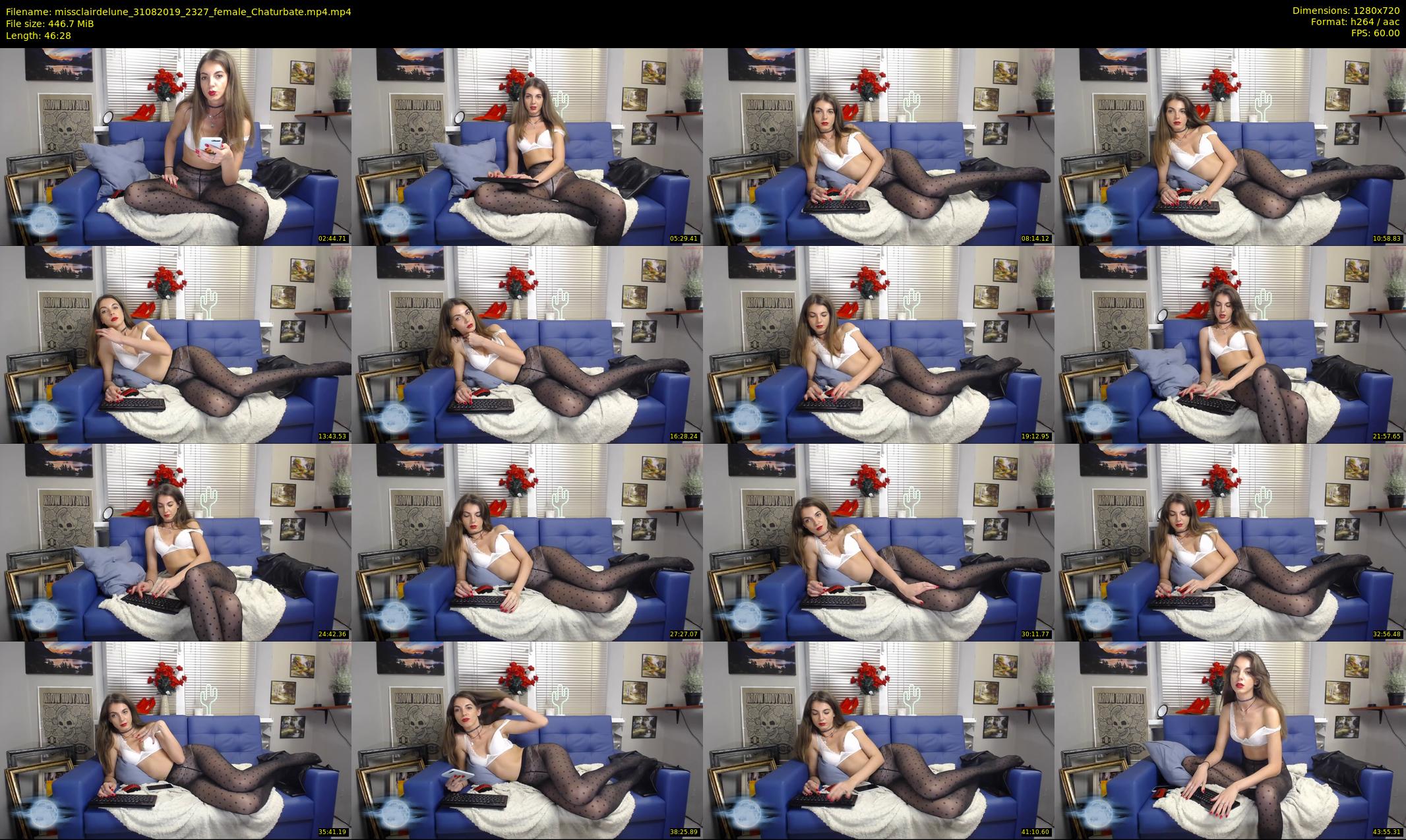 missclairdelune — 47 minute Chaturbate female cam show recording, 720p, Aug 31, 2019
