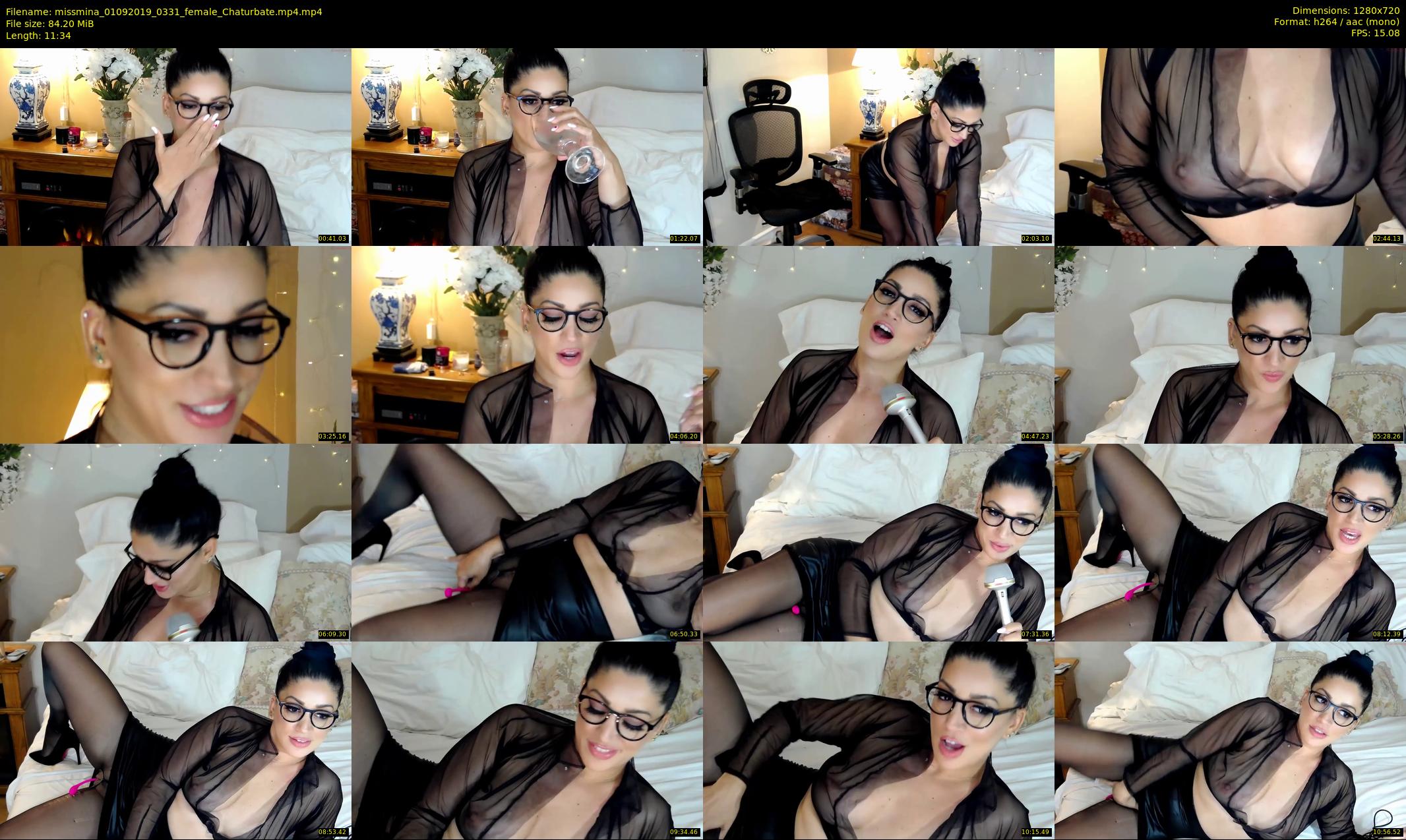 missmina — 12 minute Chaturbate female cam show recording, 720p, Sep 1, 2019