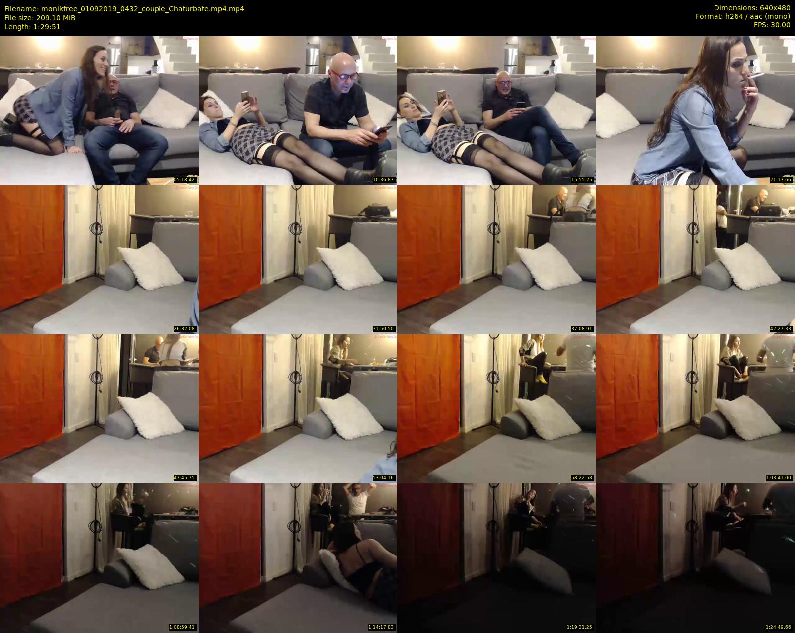 monikfree — 90 minute Chaturbate couple cam show recording, 480p, Sep 1, 2019