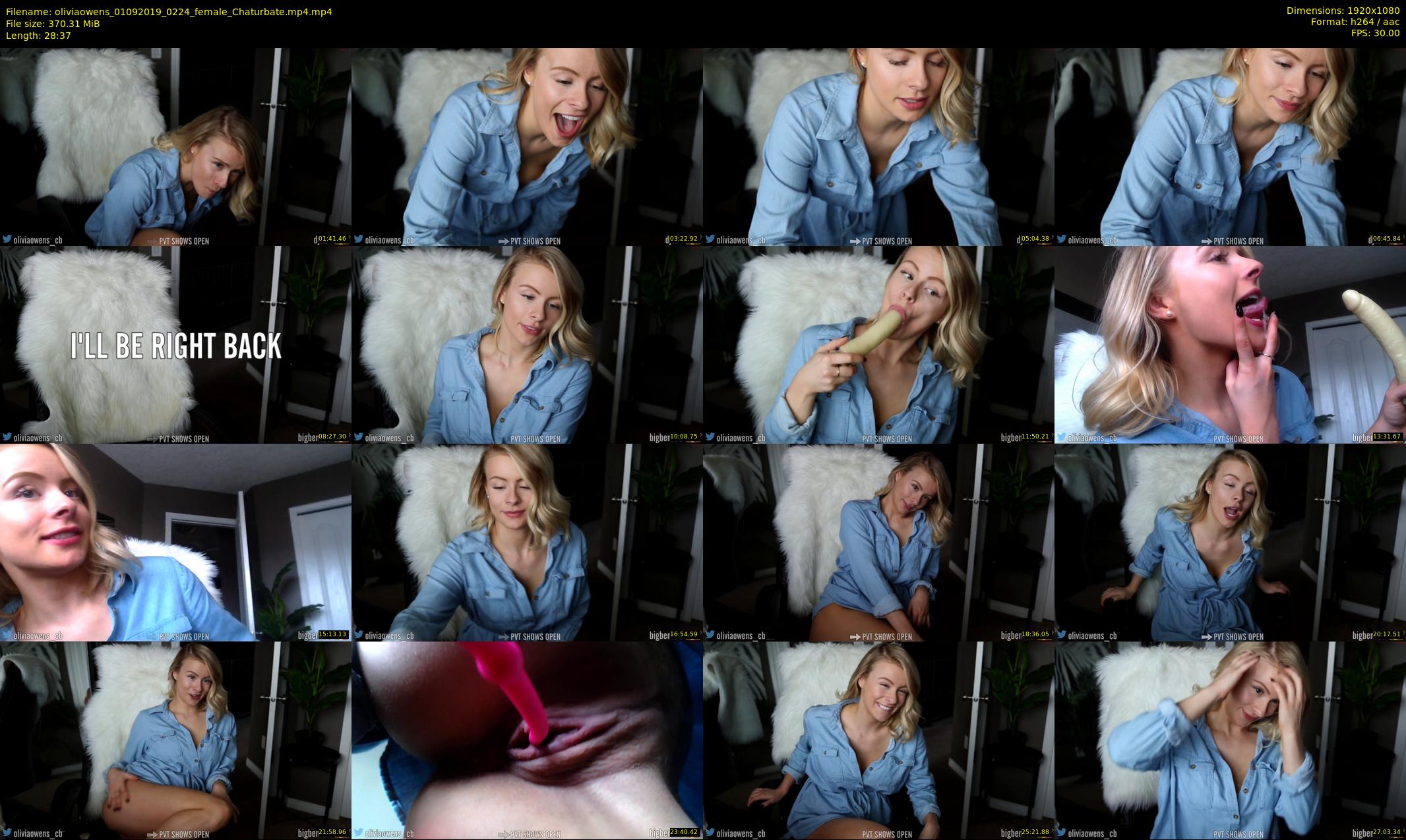 oliviaowens — 29 minute Chaturbate female cam show recording, 1080p, Sep 1, 2019